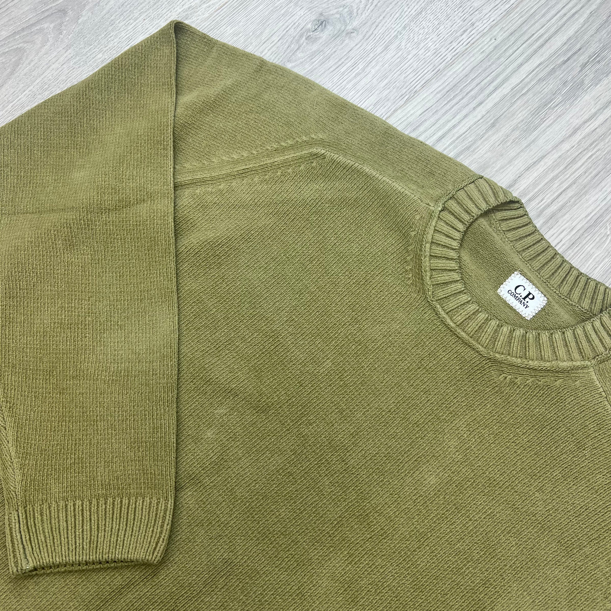 CP Company Chenille Knit Sweatshirt - Dried Herb