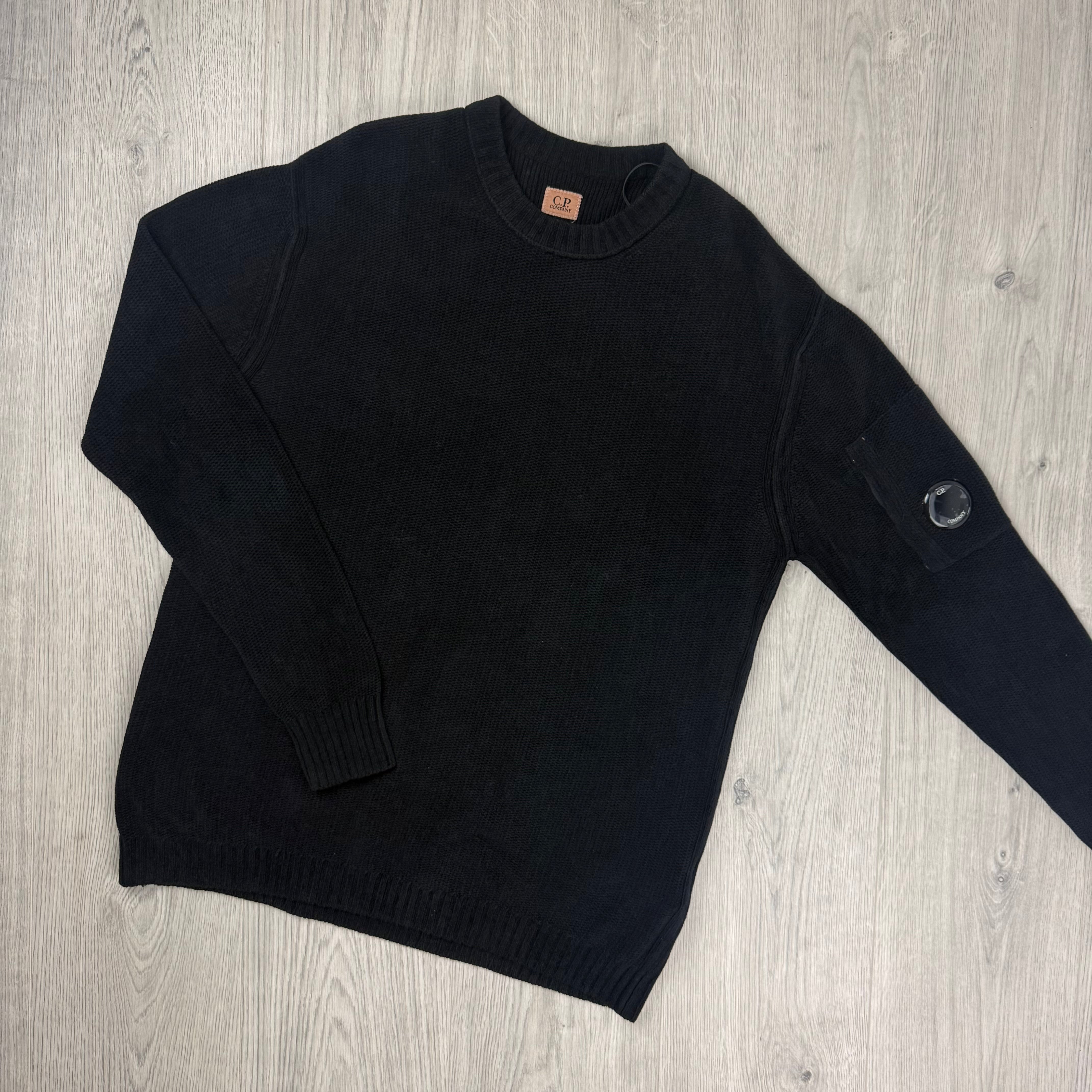CP Company Chenille Knit Sweatshirt - Black