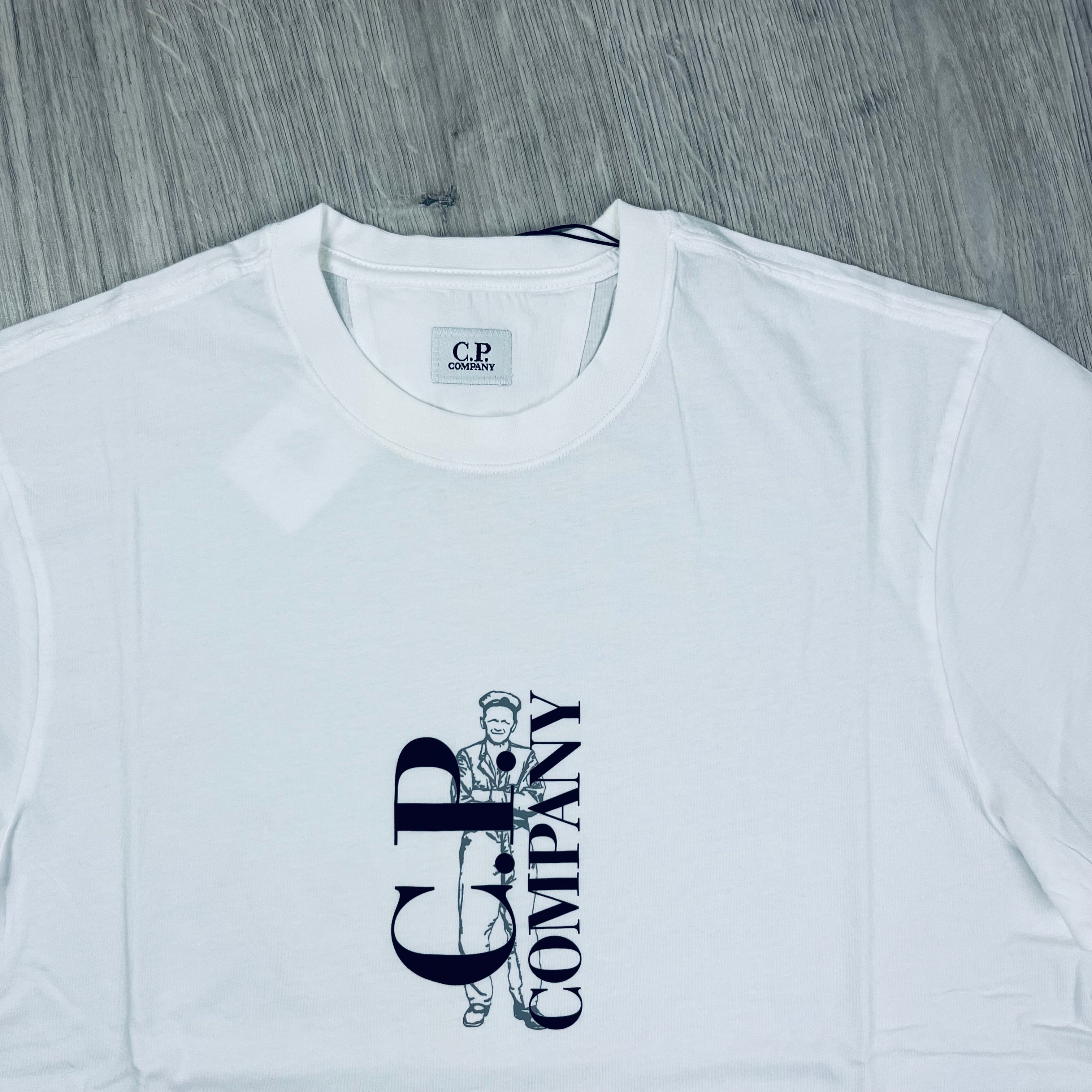 CP Company Sailor T-Shirt in Gauze White. On sale at Open Attire.