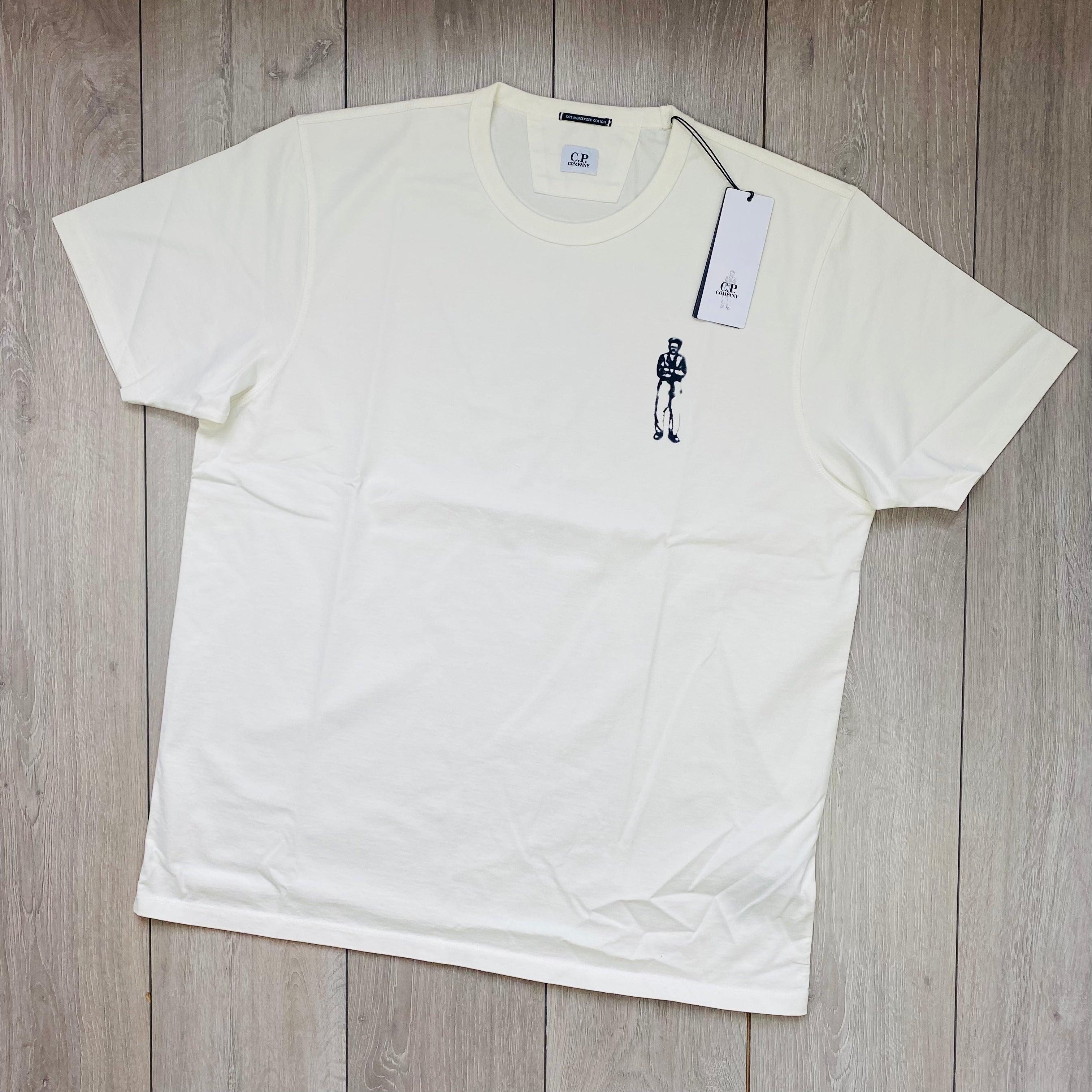 CP Company 30/2 British Sailor T-Shirt in Gauze White. On sale at Open Attire.