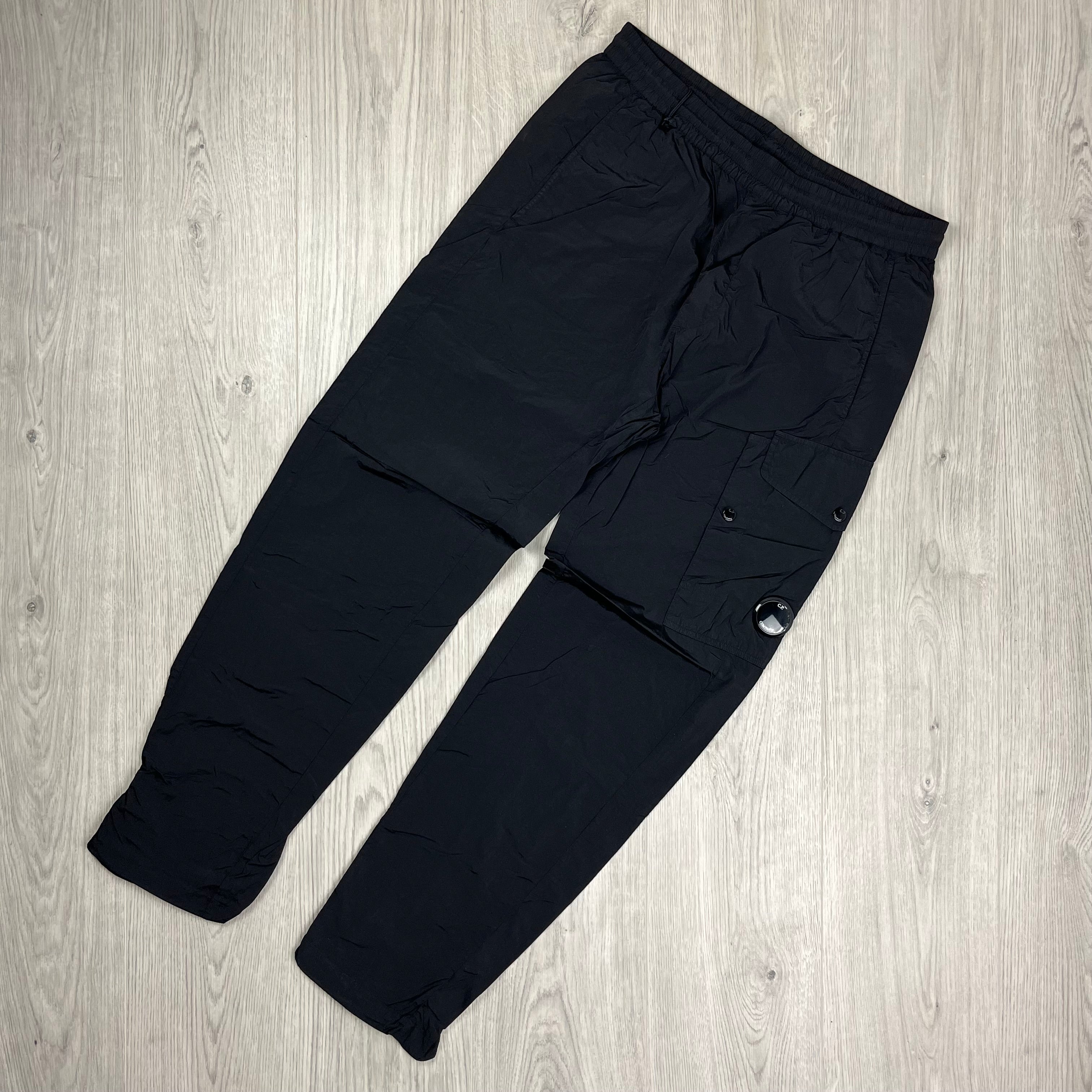 CP Company Chrome-R Cargo Trousers in Black. On sale at Open Attire.