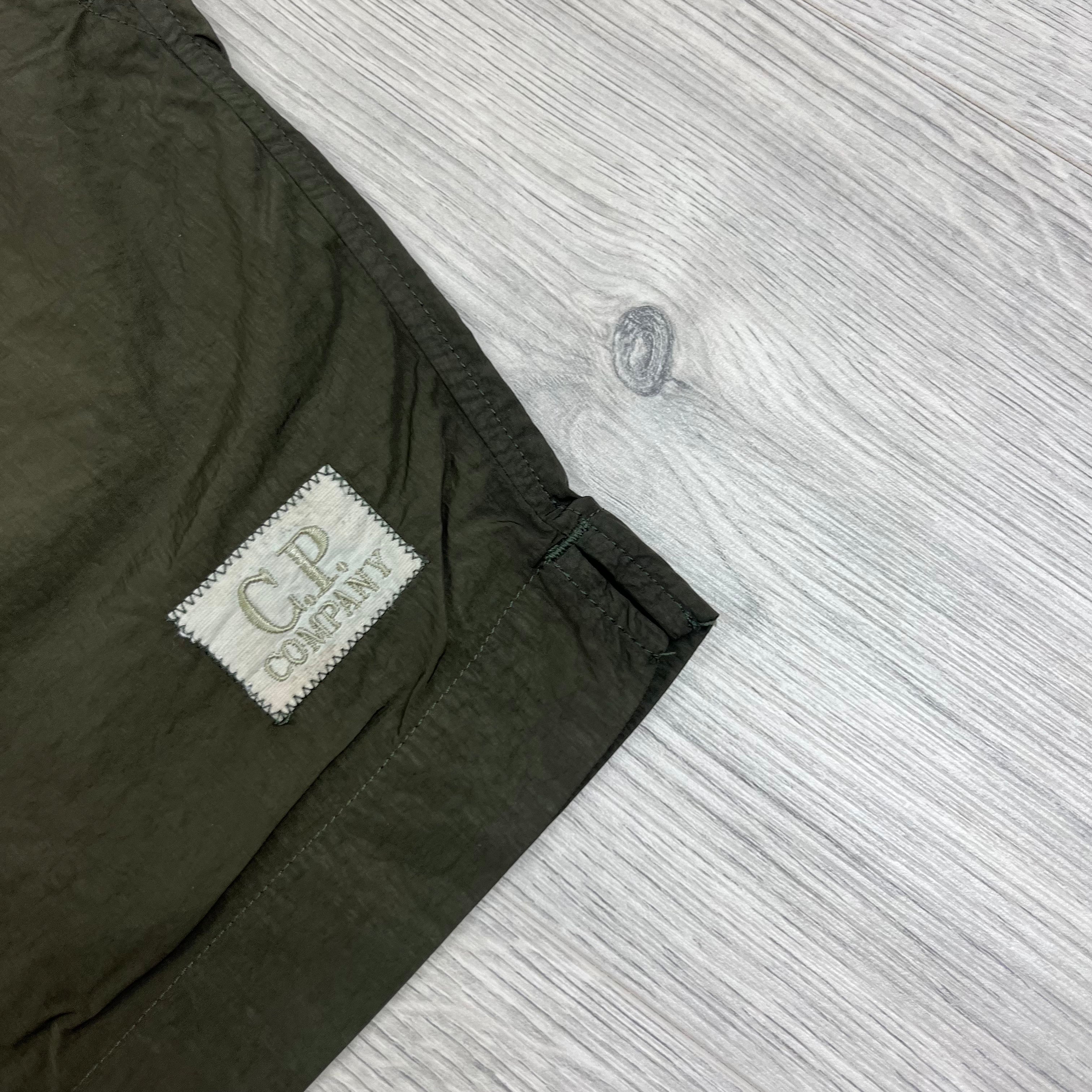 CP Company Eco Chrome-R Swim Shorts in Ivy Green. On sale at Open Attire.