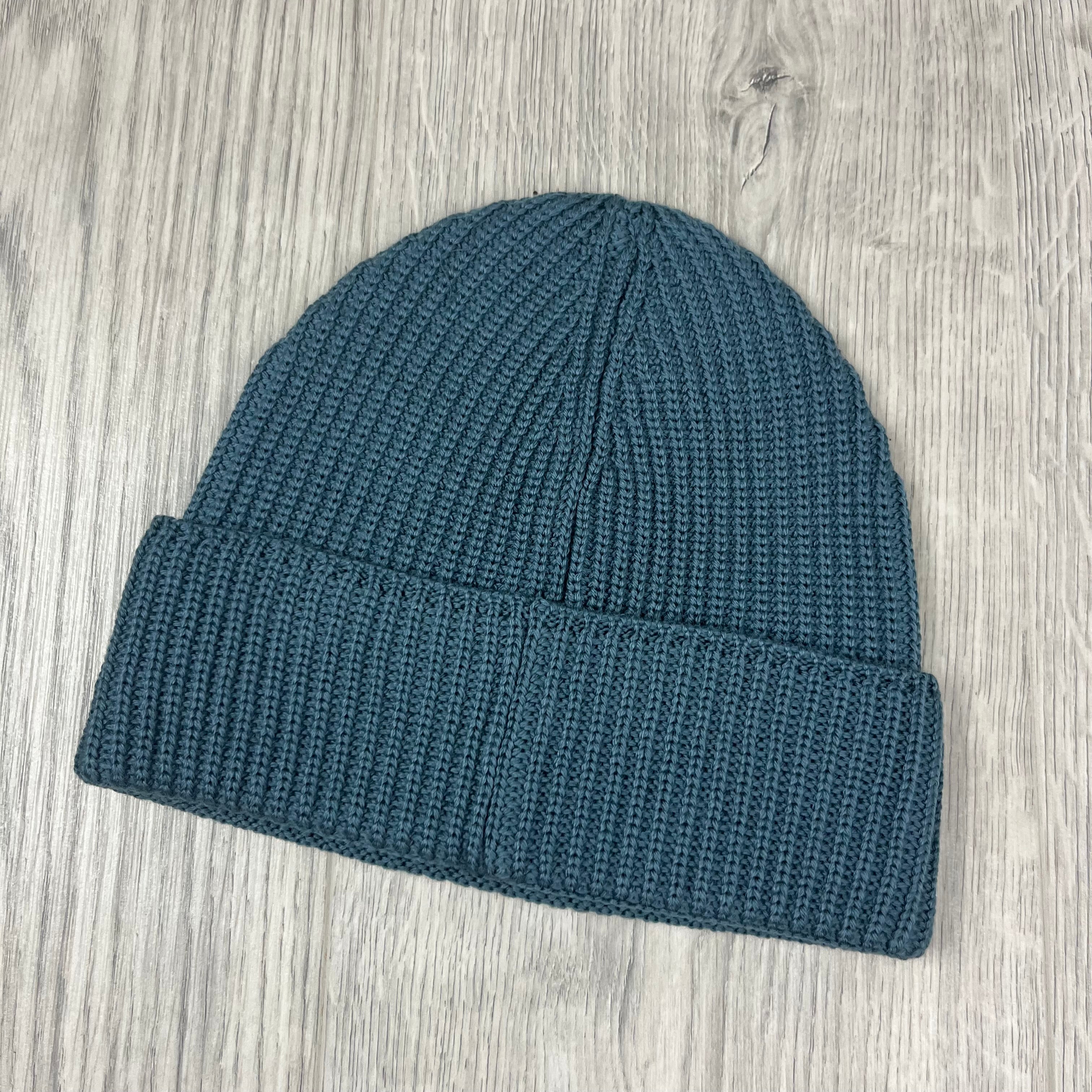 Men's CP Company Metropolis Series Beanie in Orion Blue. On sale at Open Attire.