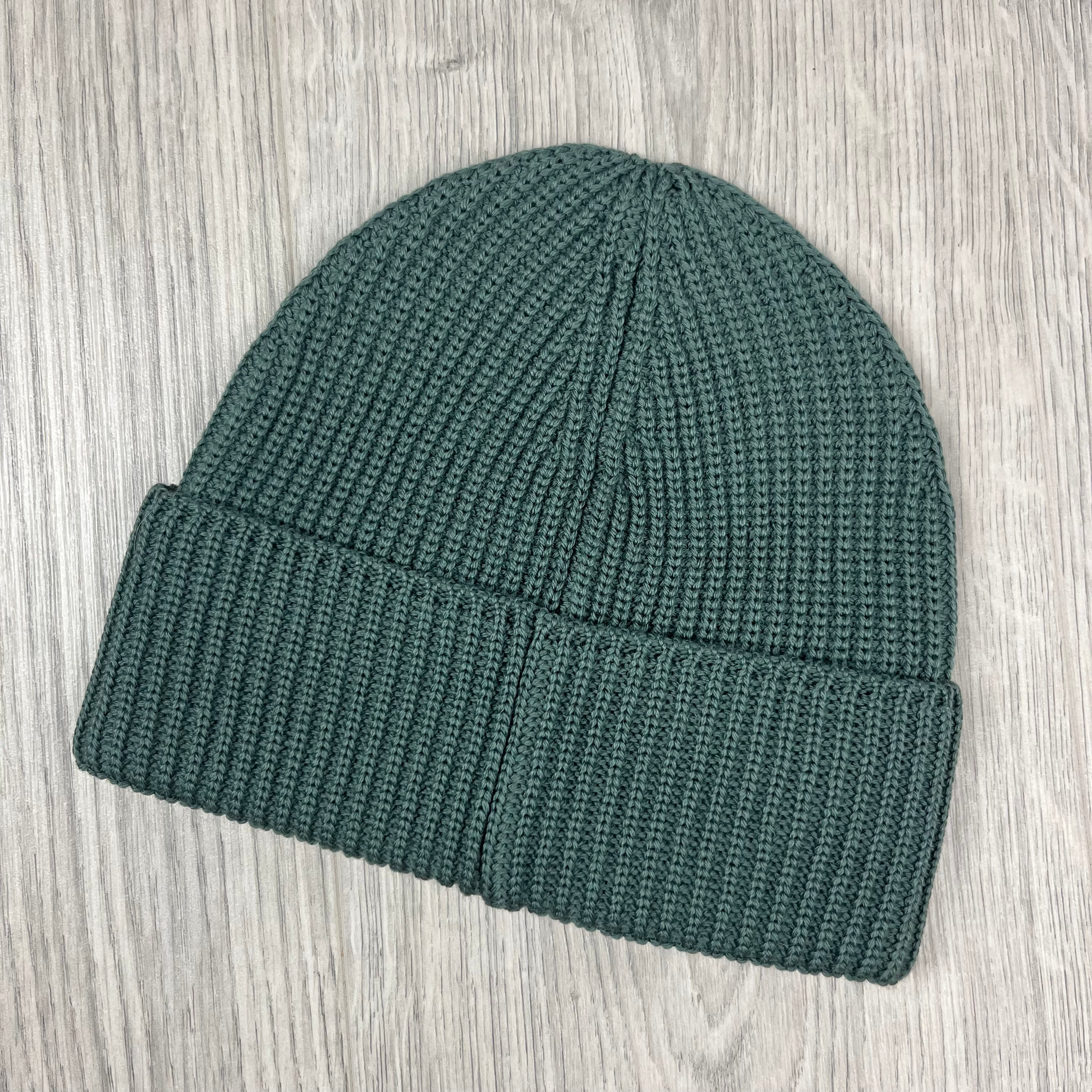Men's CP Company Metropolis Series Beanie in Vibrant Green. On sale at Open Attire.
