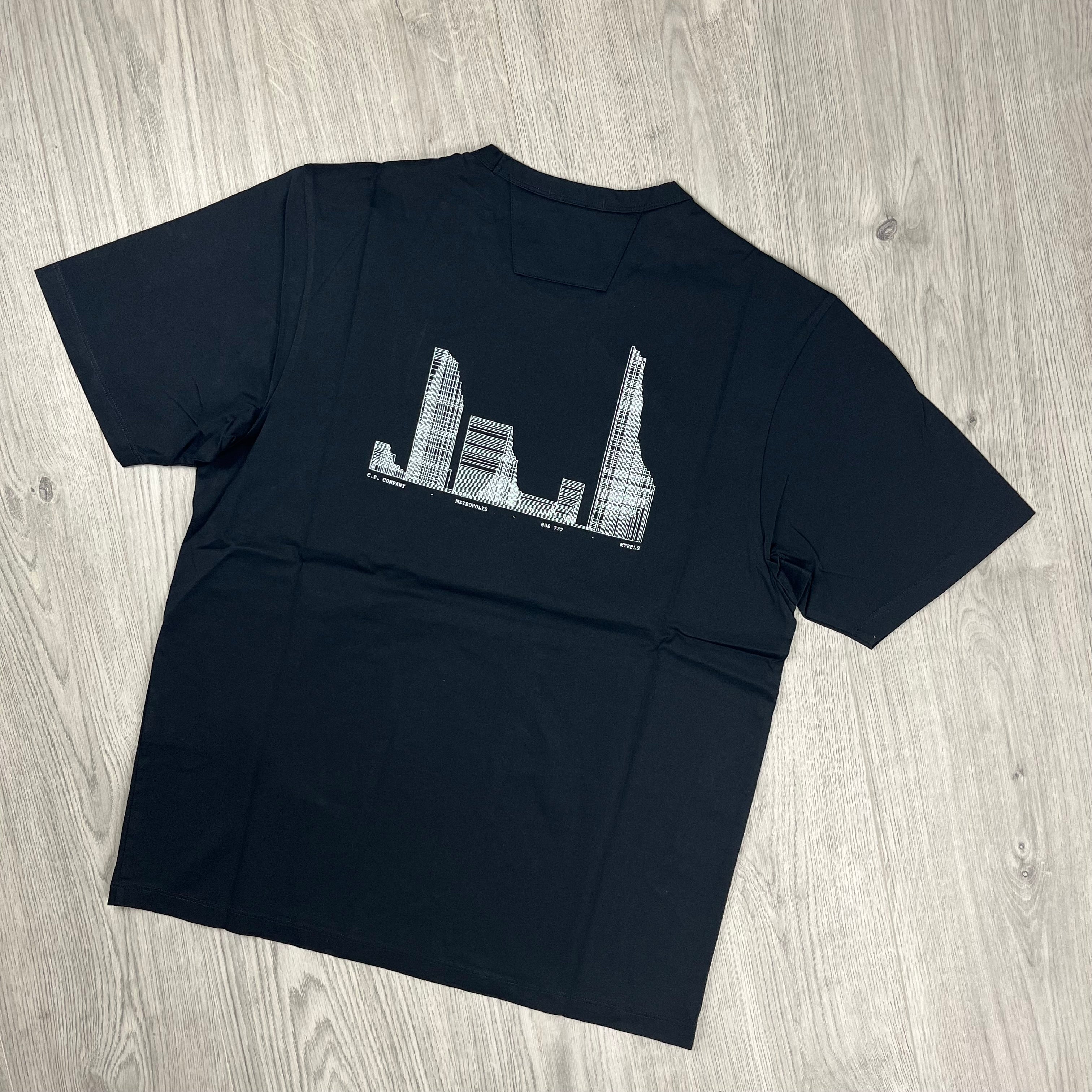 CP Company Metropolis Series T-Shirt in Black. On sale at Open Attire.