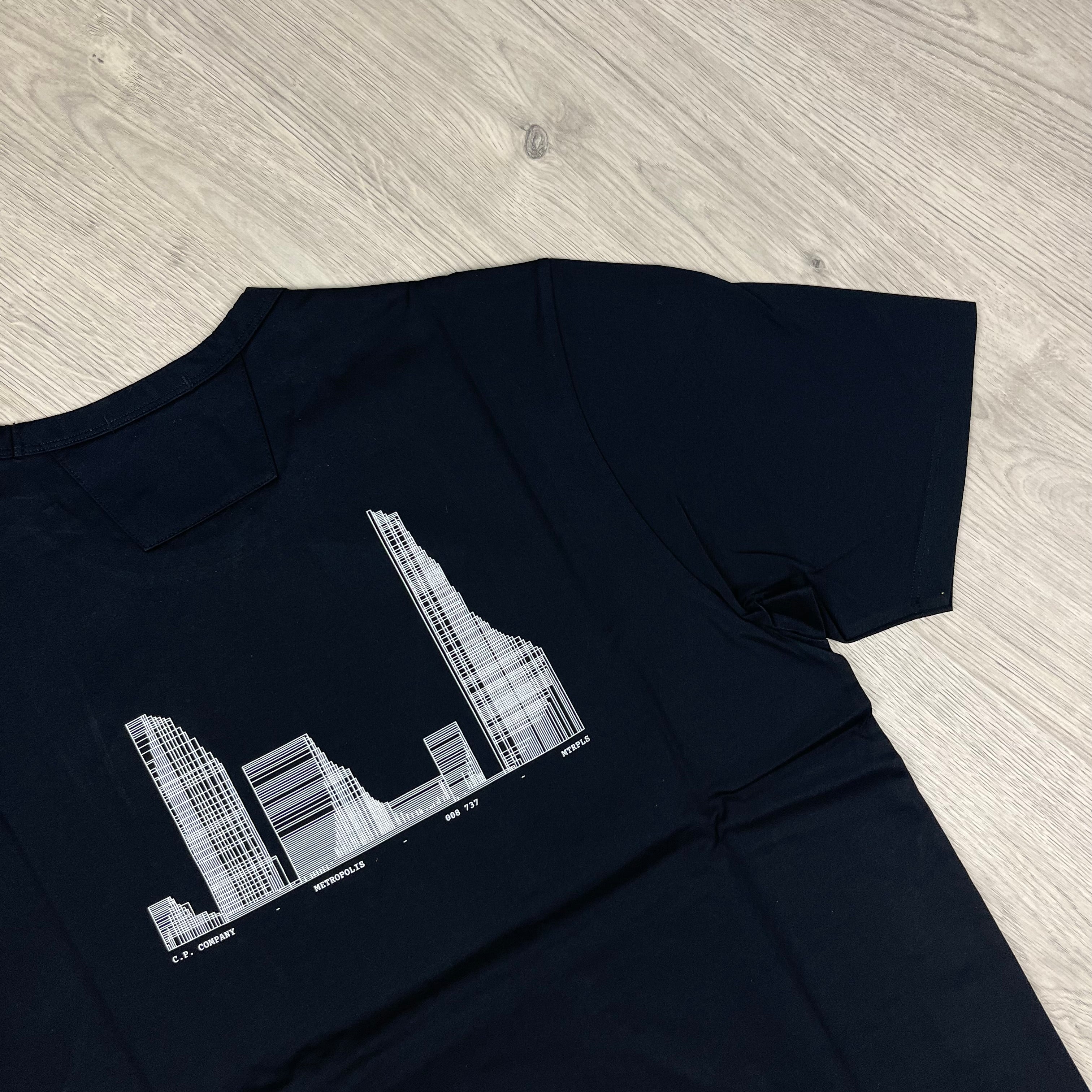 CP Company Metropolis Series T-Shirt in Black. On sale at Open Attire.