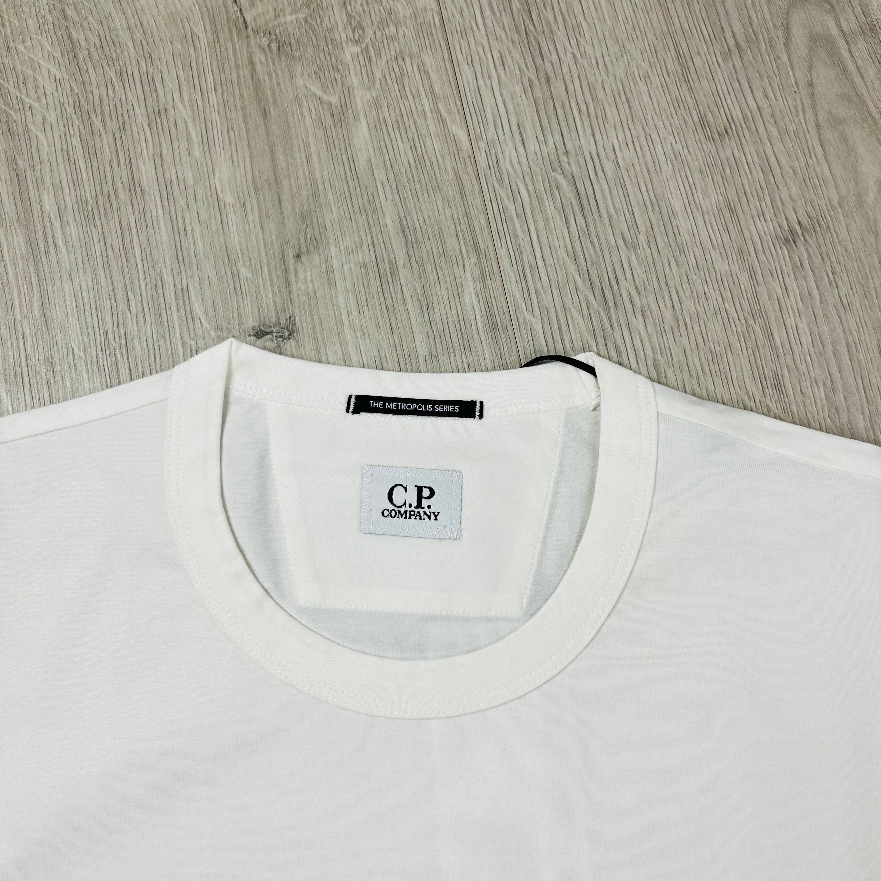 CP Company Metropolis Series T-Shirt in Gauze White. On sale at Open Attire.