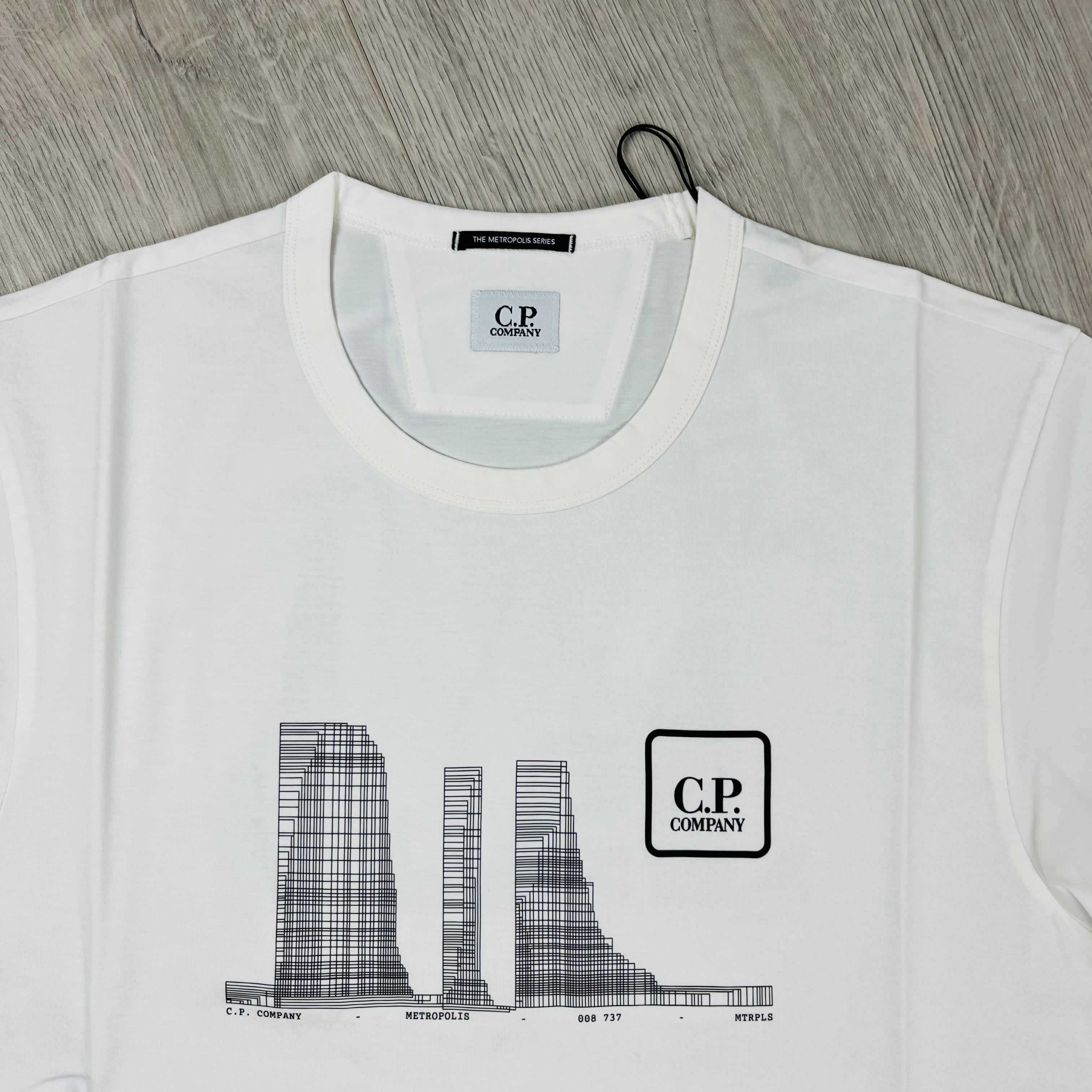 CP Company Metropolis Series T-Shirt in Gauze White. On sale at Open Attire.