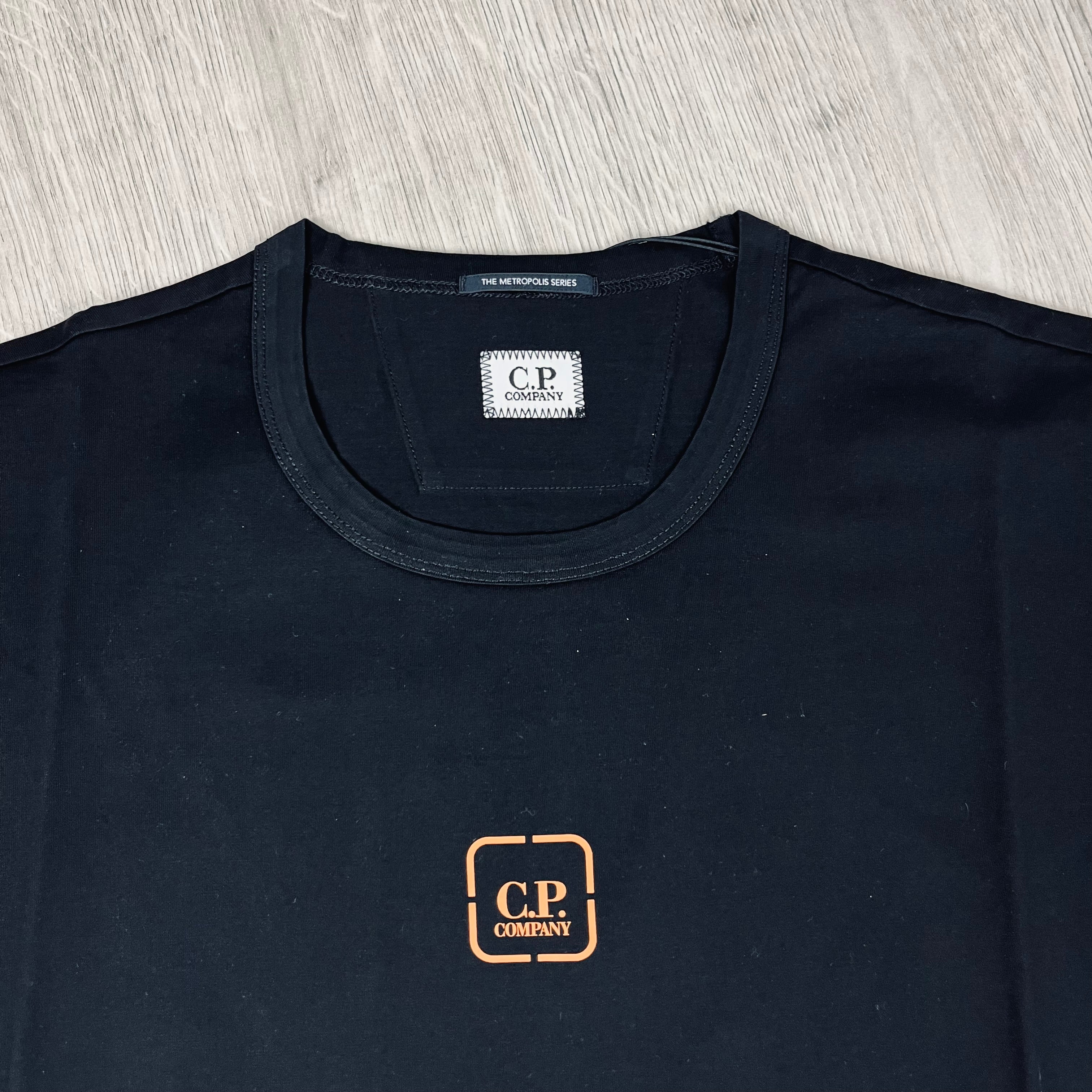Men's CP Company Metropolis T-Shirt in Black. On sale at Open Attire.