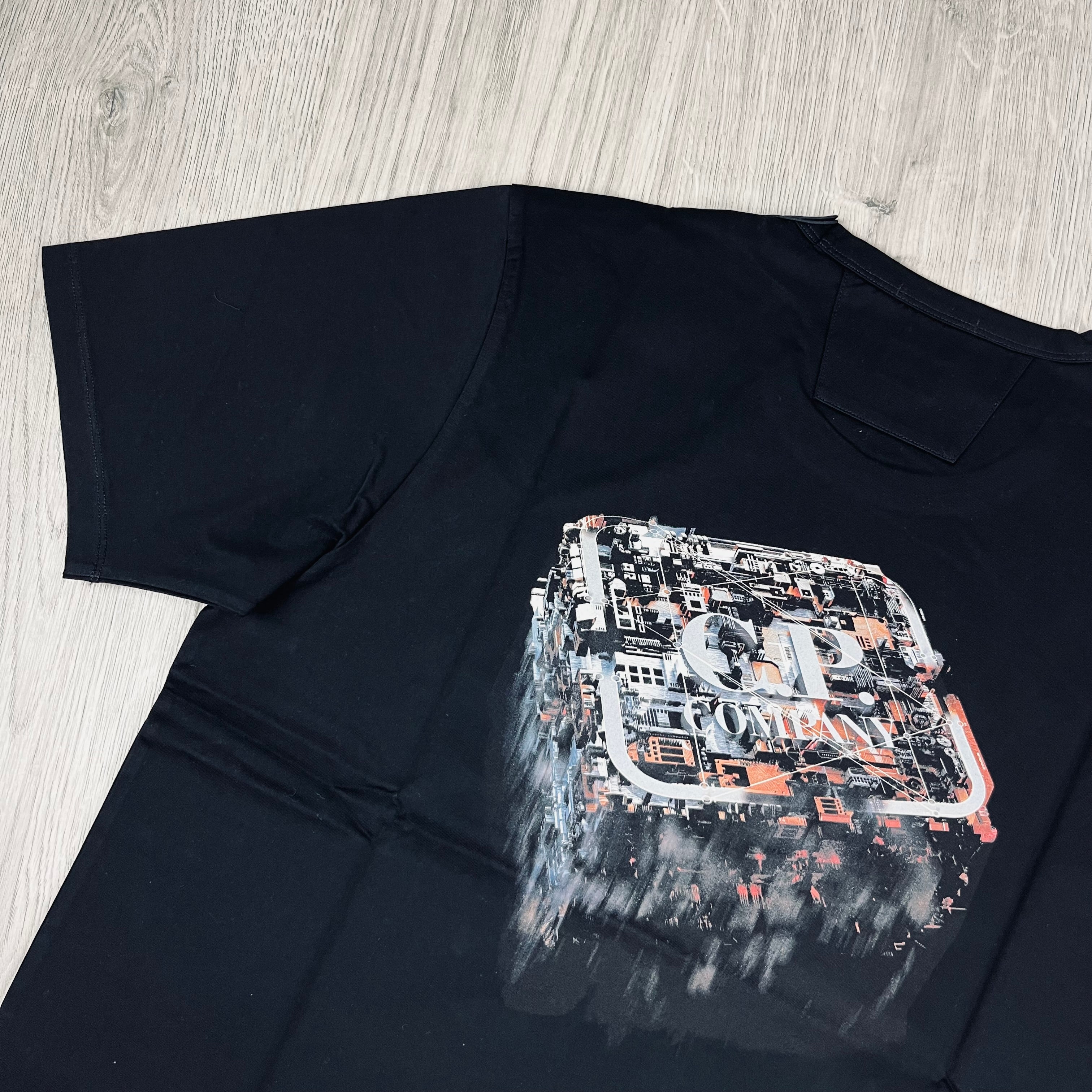 Men's CP Company Metropolis T-Shirt in Black. On sale at Open Attire.