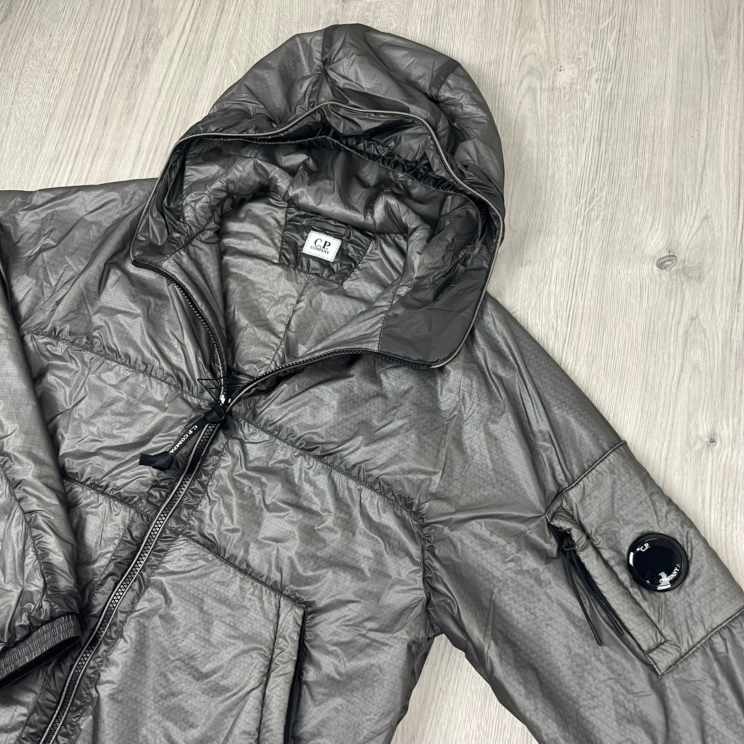 CP Company Nada Shell Jacket in Smoked Pearl. On sale at Open Attire.