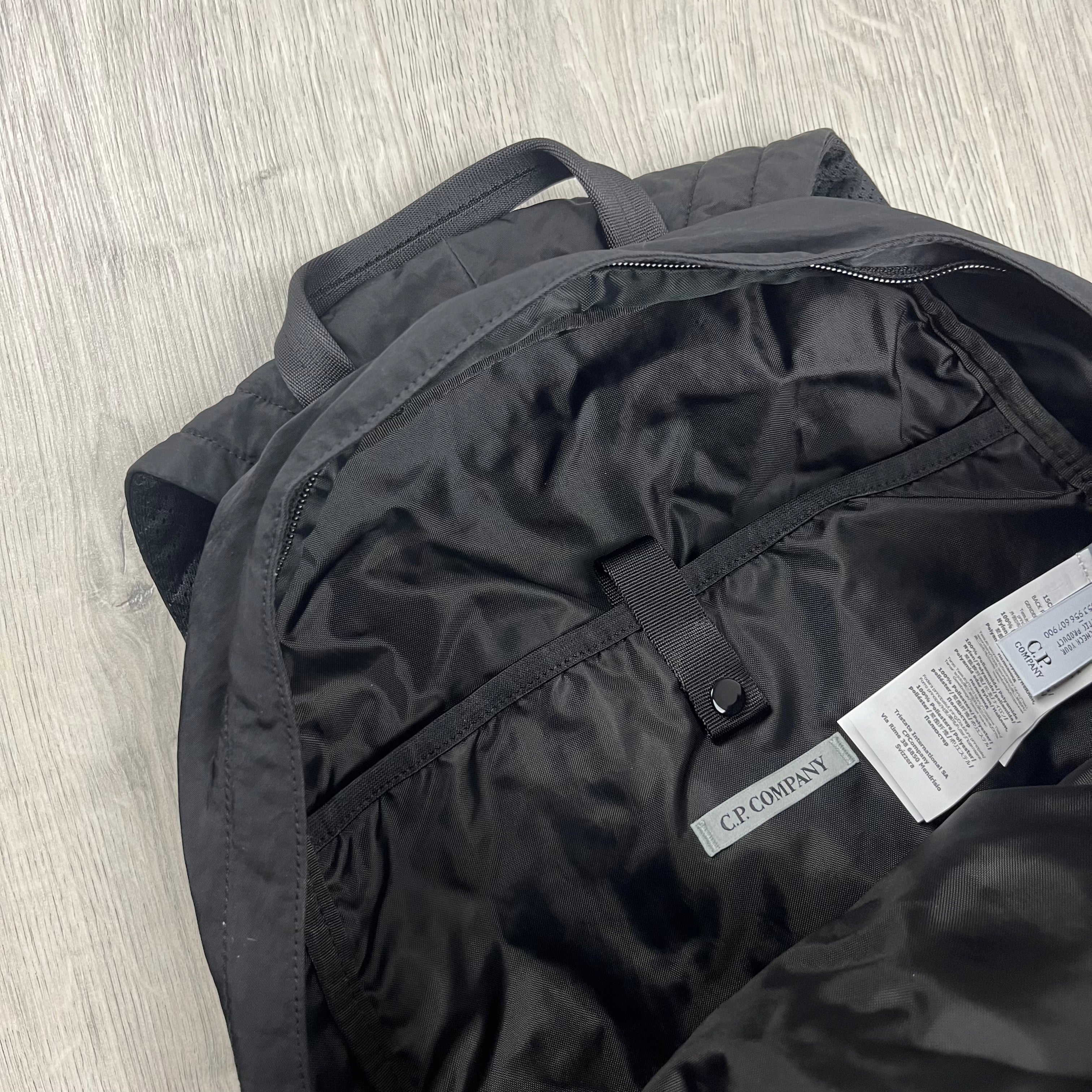 CP Company Nylon B Backpack in Black. On sale at Open Attire.