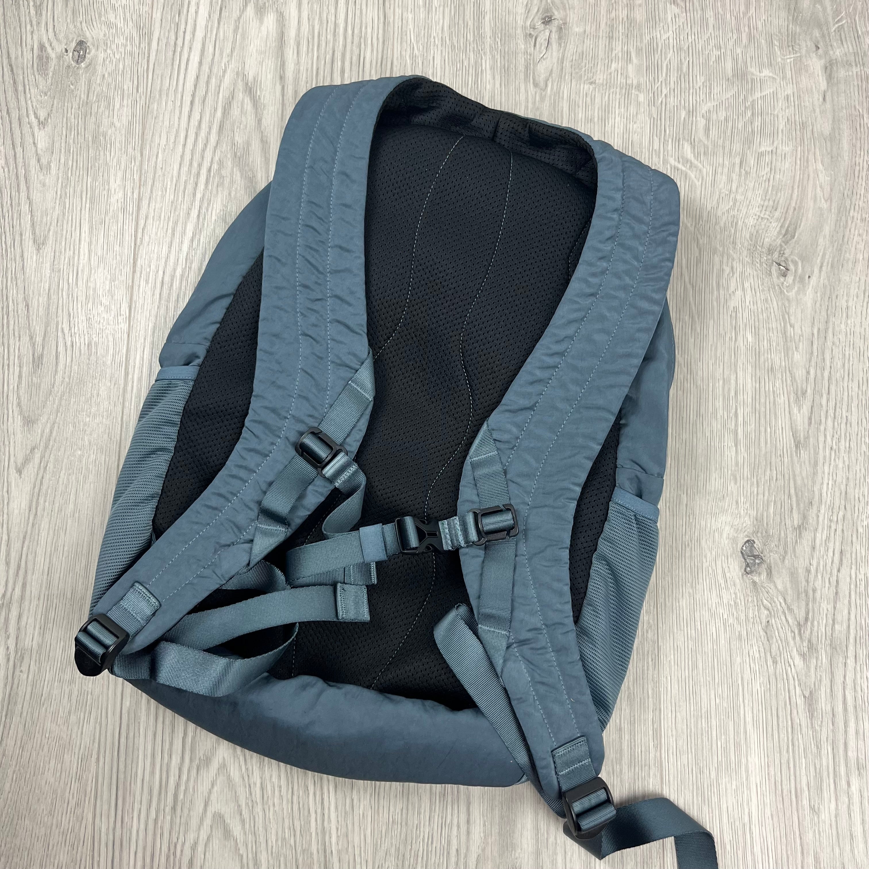 Men's CP Company Nylon-B Backpack in Stormy Weather. On sale at Open Attire.