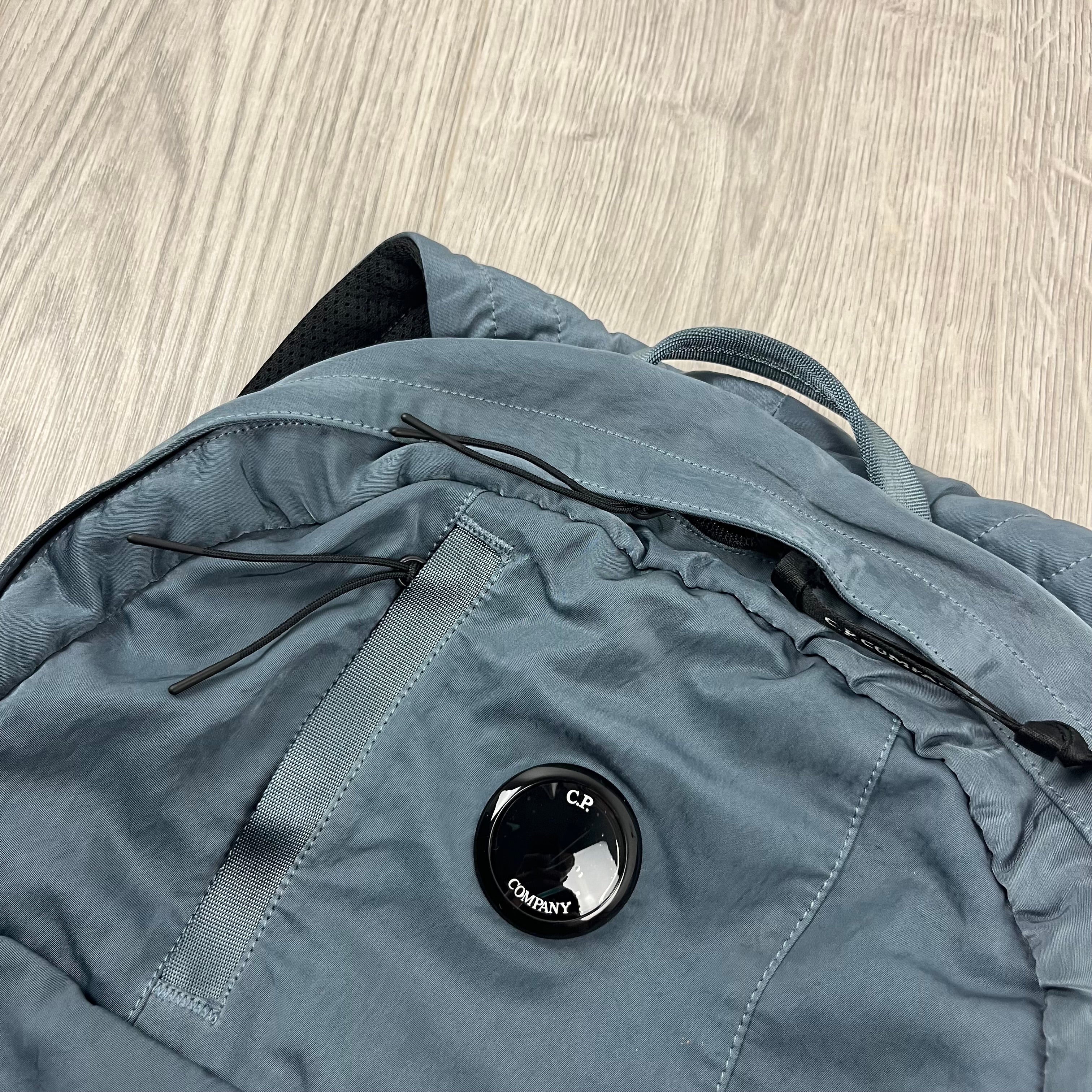 Men's CP Company Nylon-B Backpack in Stormy Weather. On sale at Open Attire.