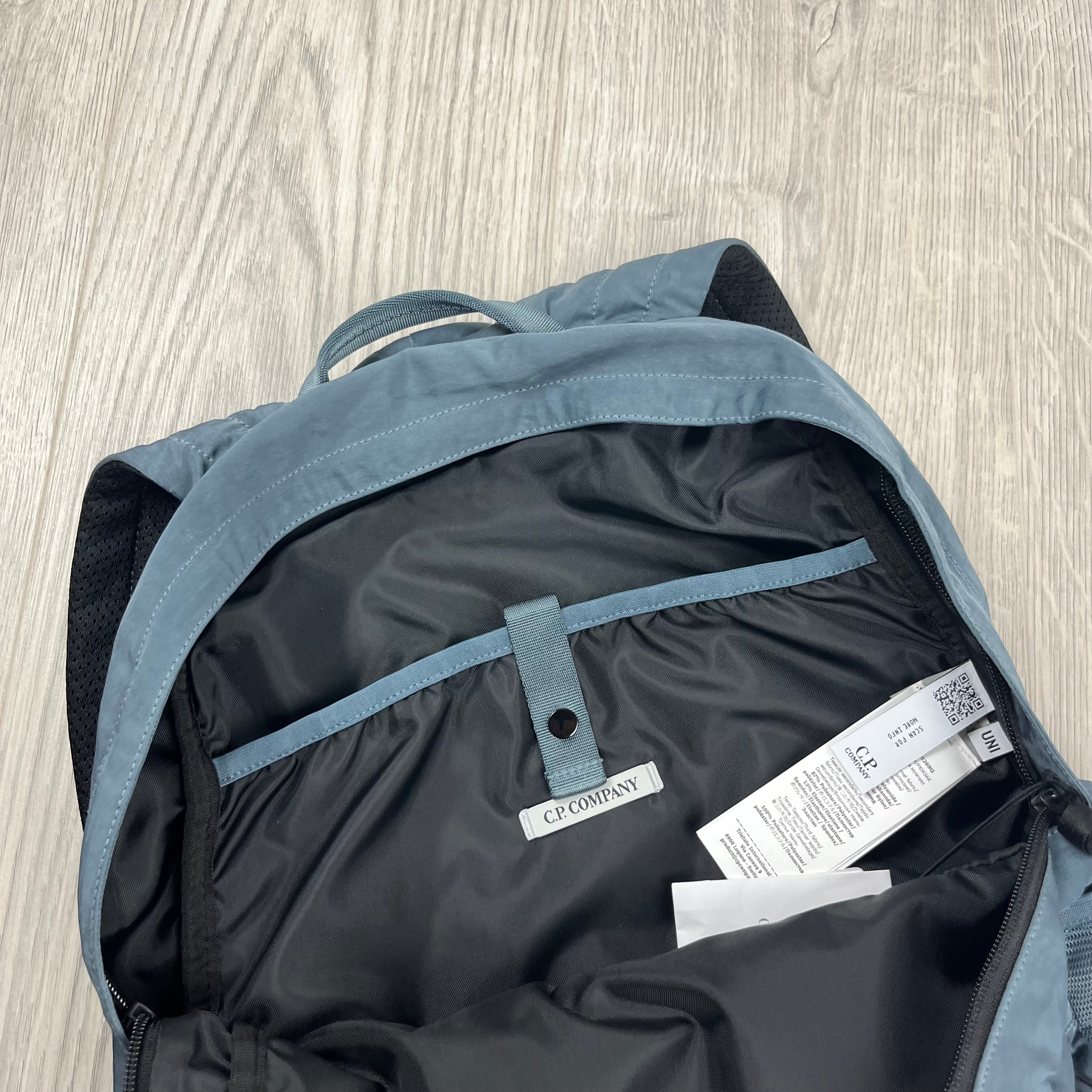 Men's CP Company Nylon-B Backpack in Stormy Weather. On sale at Open Attire.