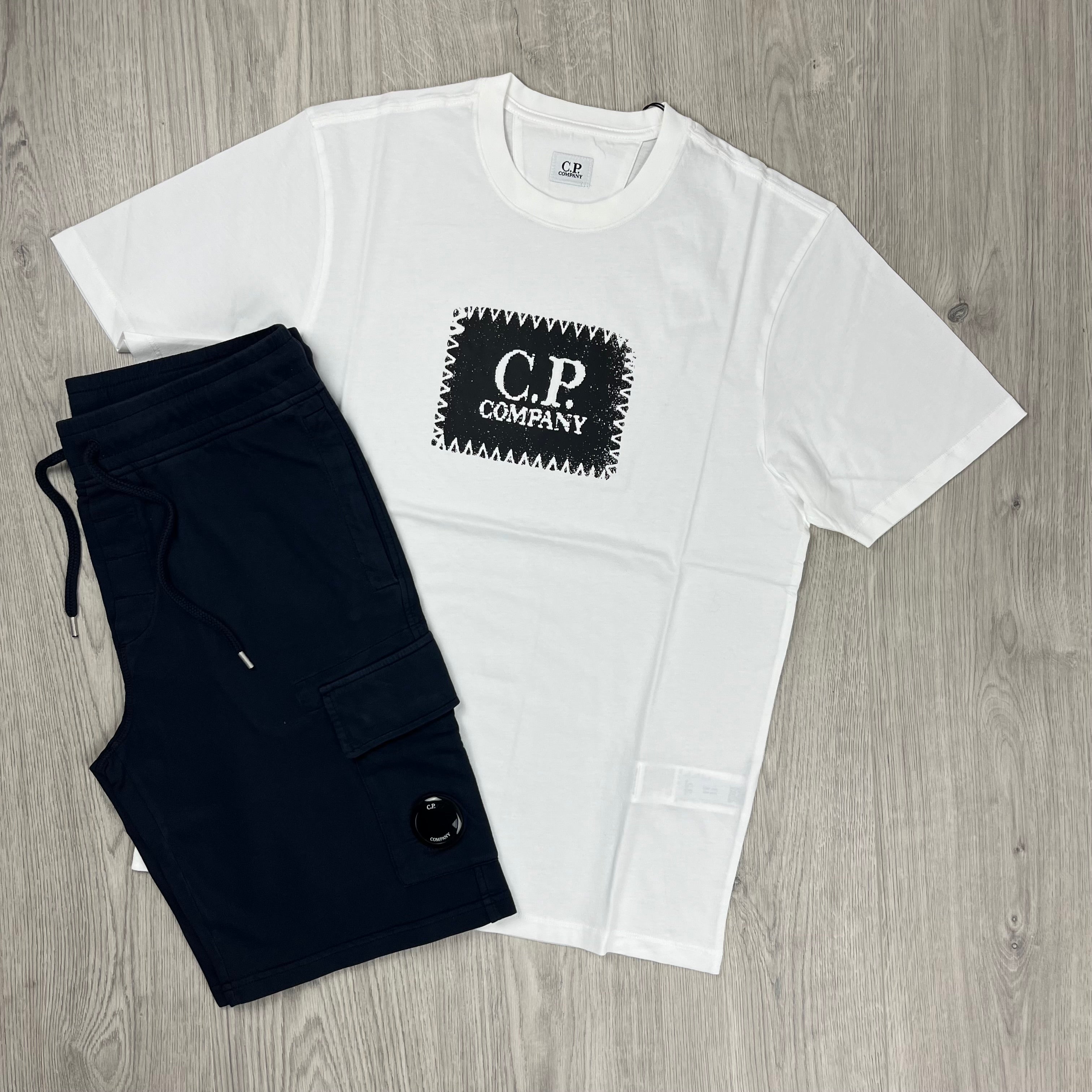 CP Company Set in Gauze White and Total Eclipse. On sale at Open Attire.