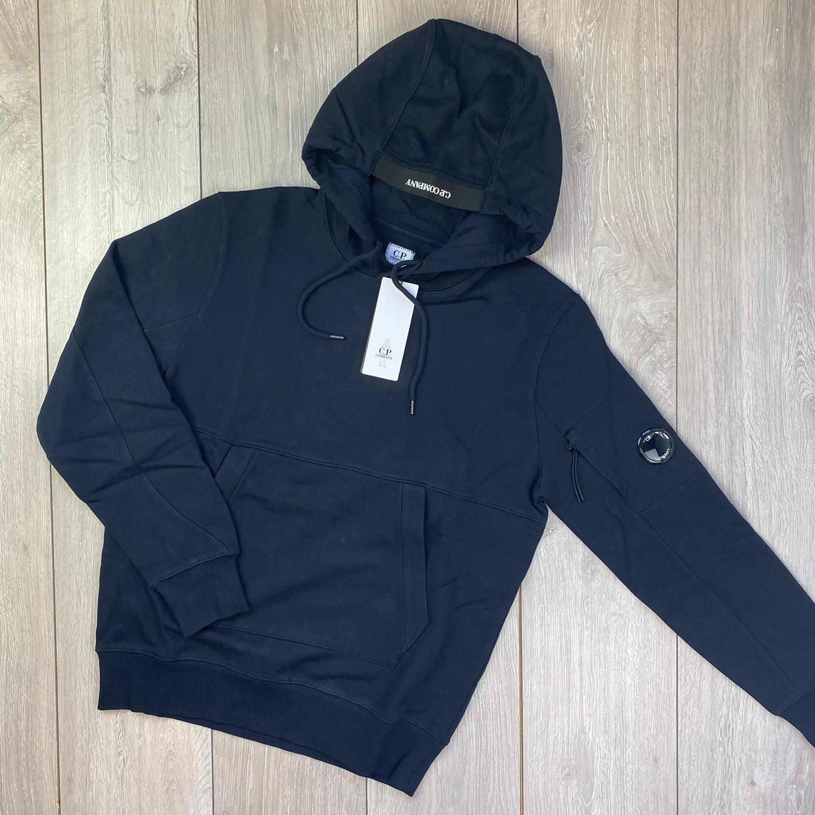 CP Company Raised Fleece Hoodie - Navy