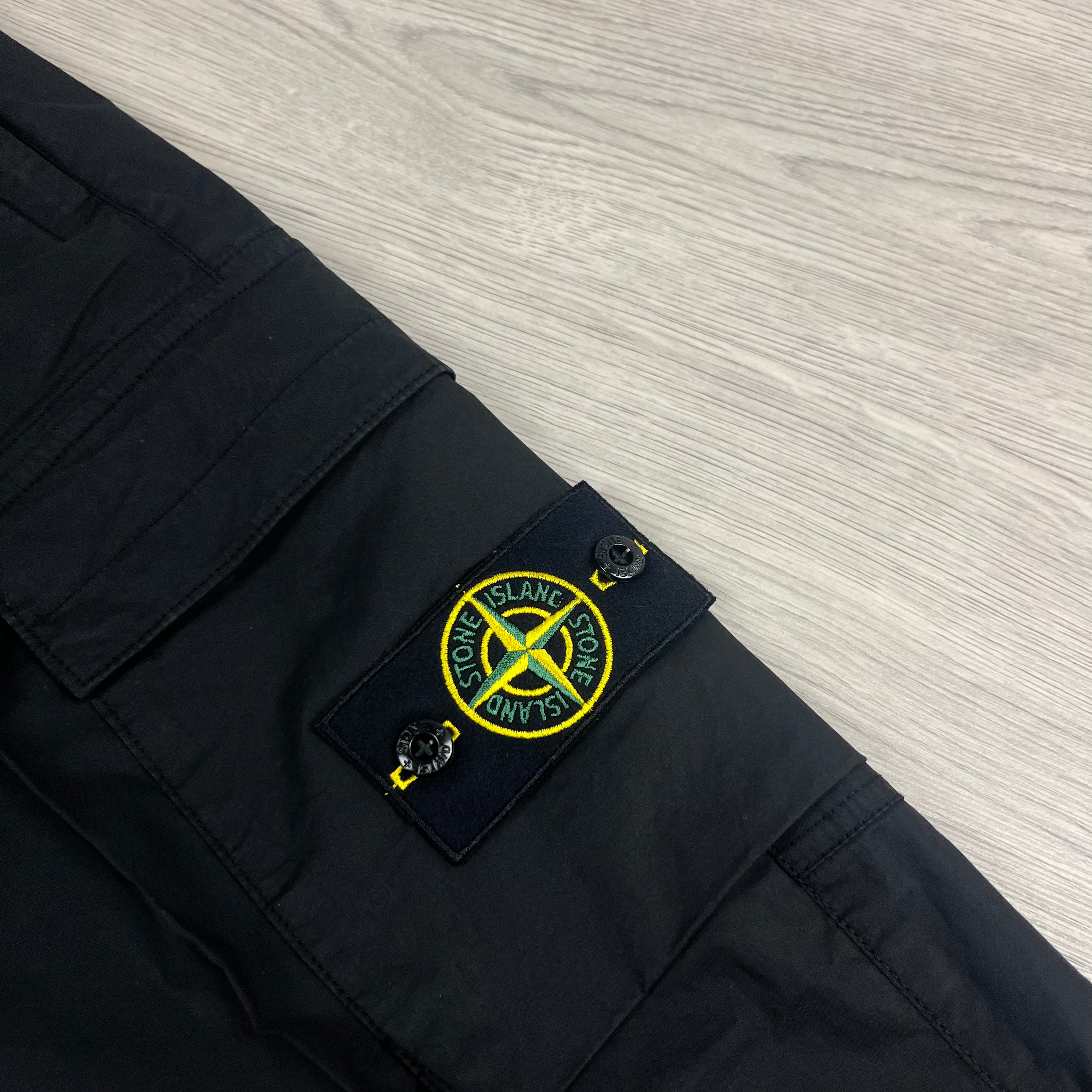 Stone Island Cargo Trousers - Black