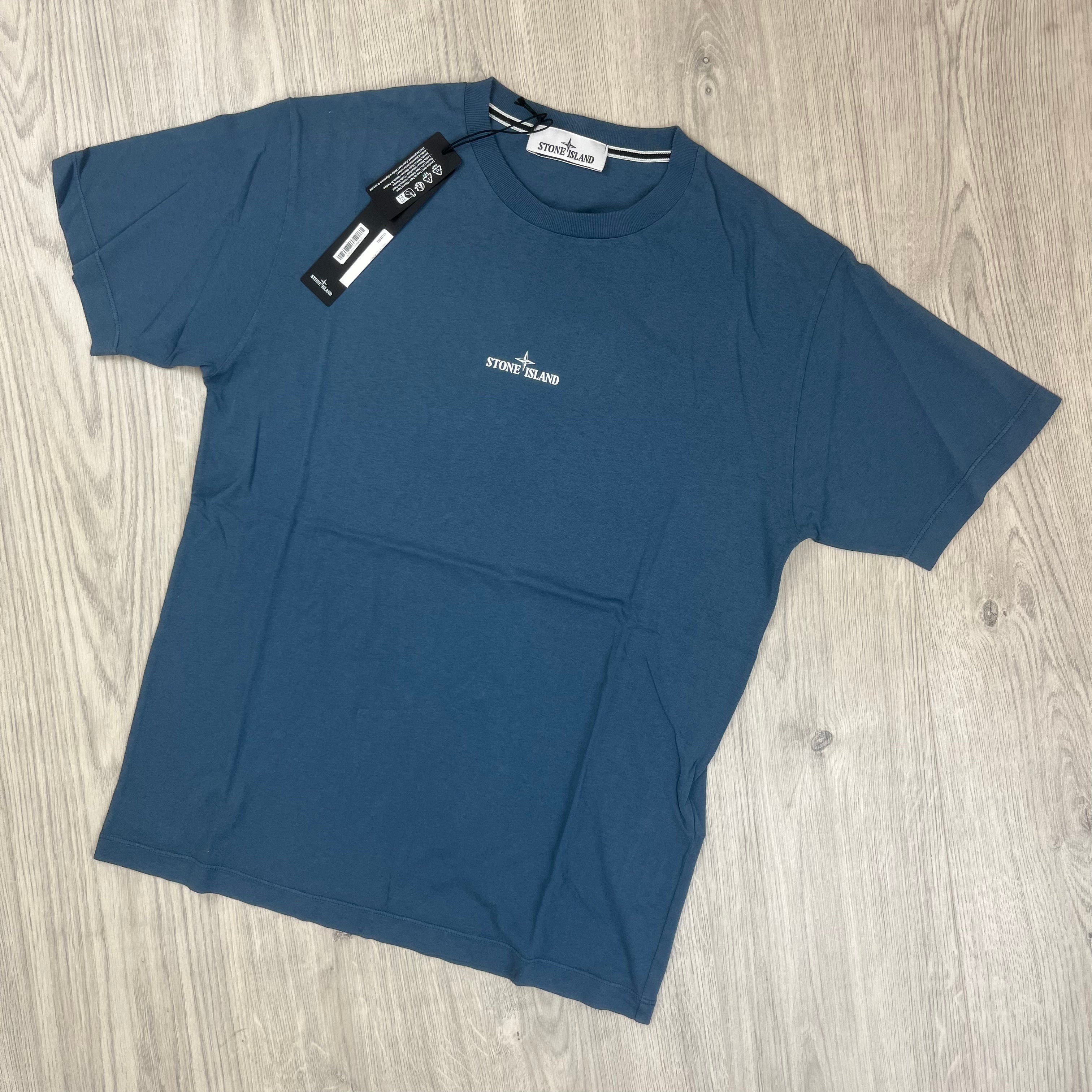 Stone Island Printed T-Shirt - Avio Blue