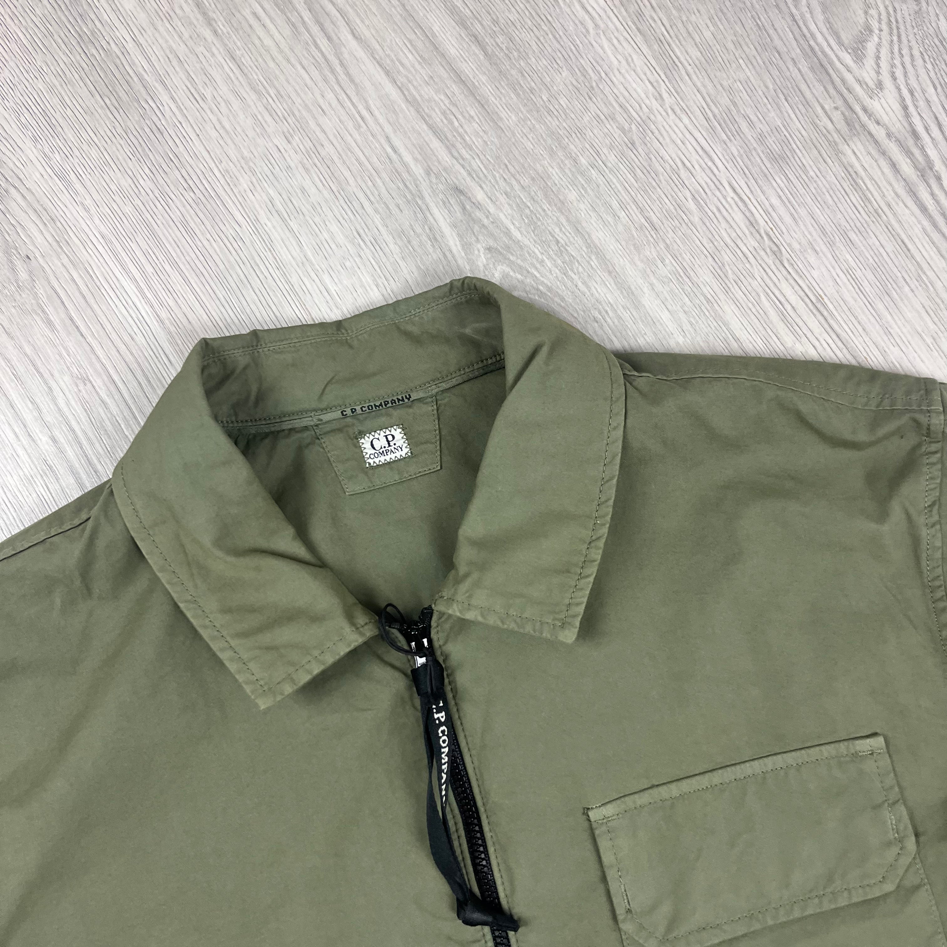 CP Company Zip Overshirt - Bronze Green