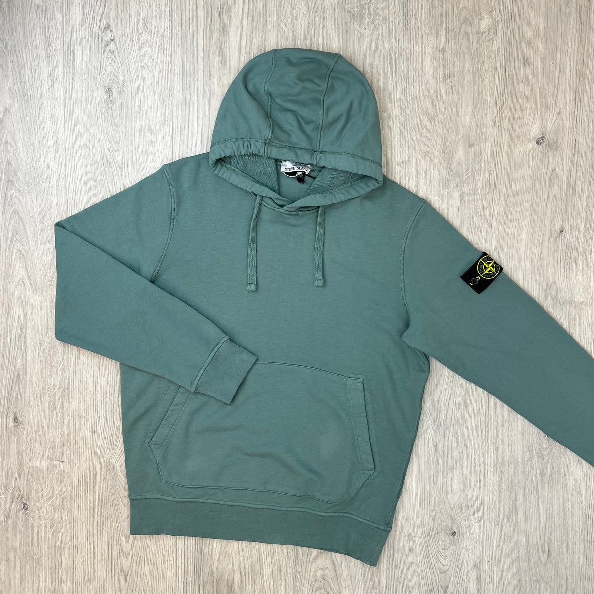 Stone Island Dyed Hoodie - Ocean Green