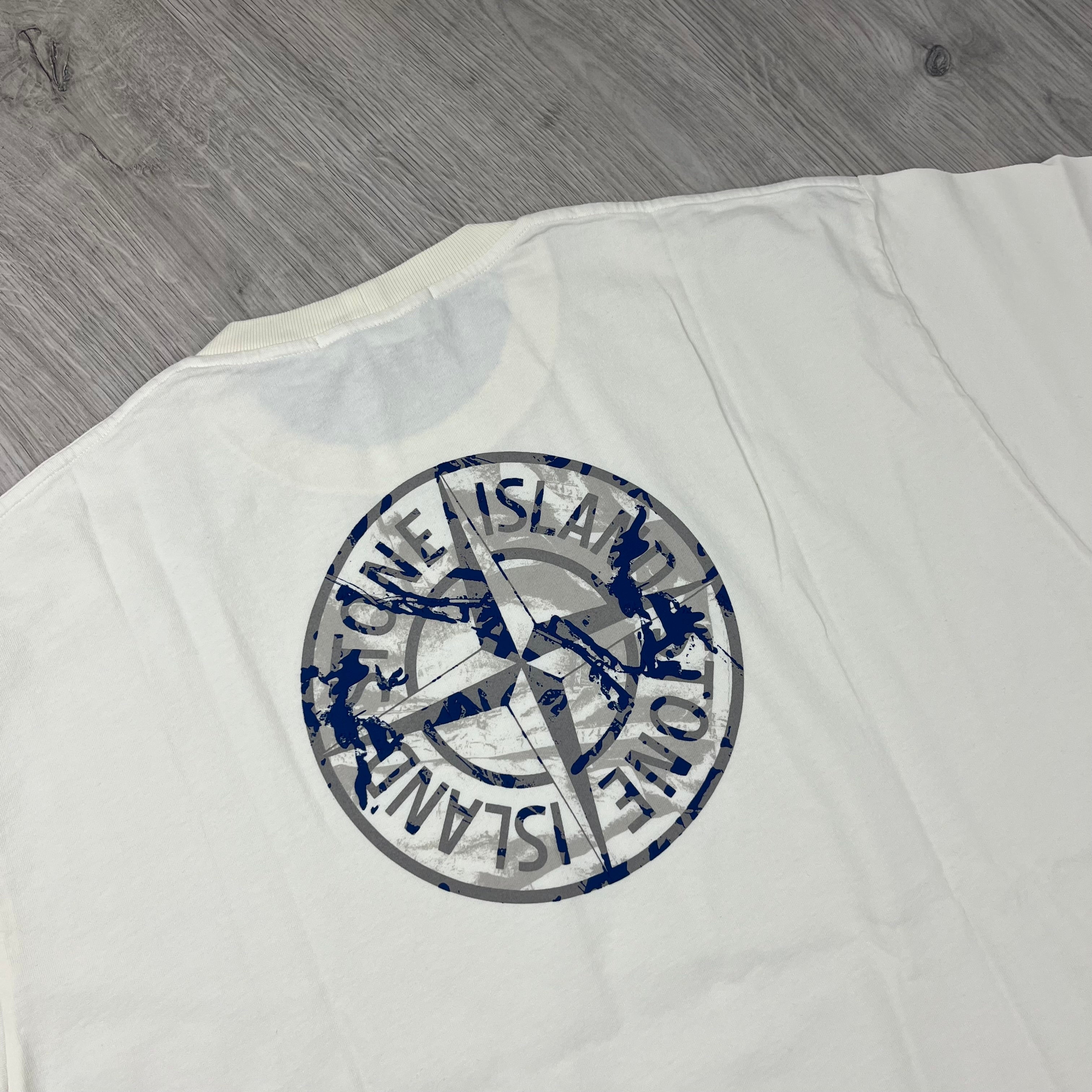 Stone Island Compass T-Shirt in Ivory. On sale at Open Attire.