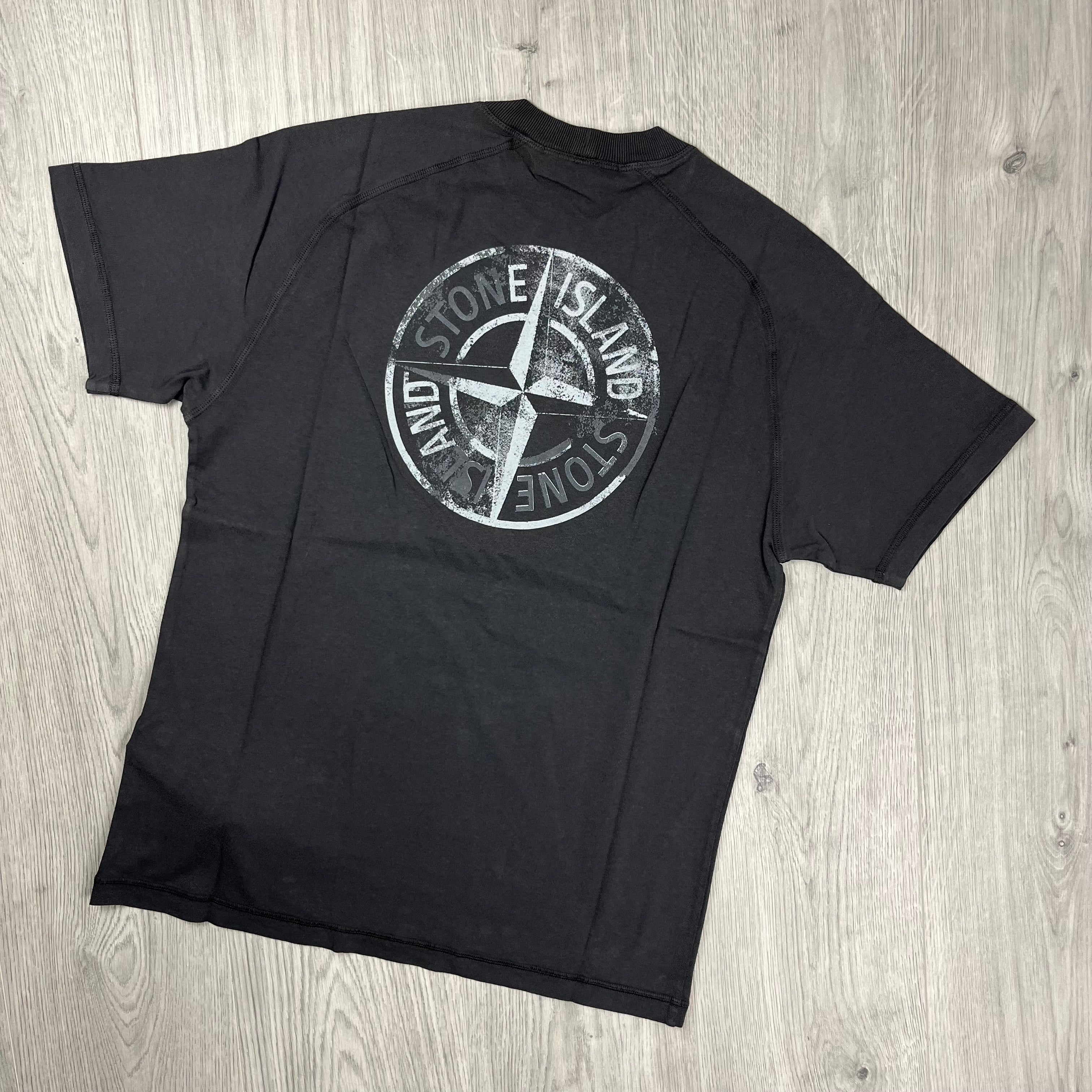 Stone Island 'Institutional One' T-Shirt in Charcoal. On sale at Open Attire.