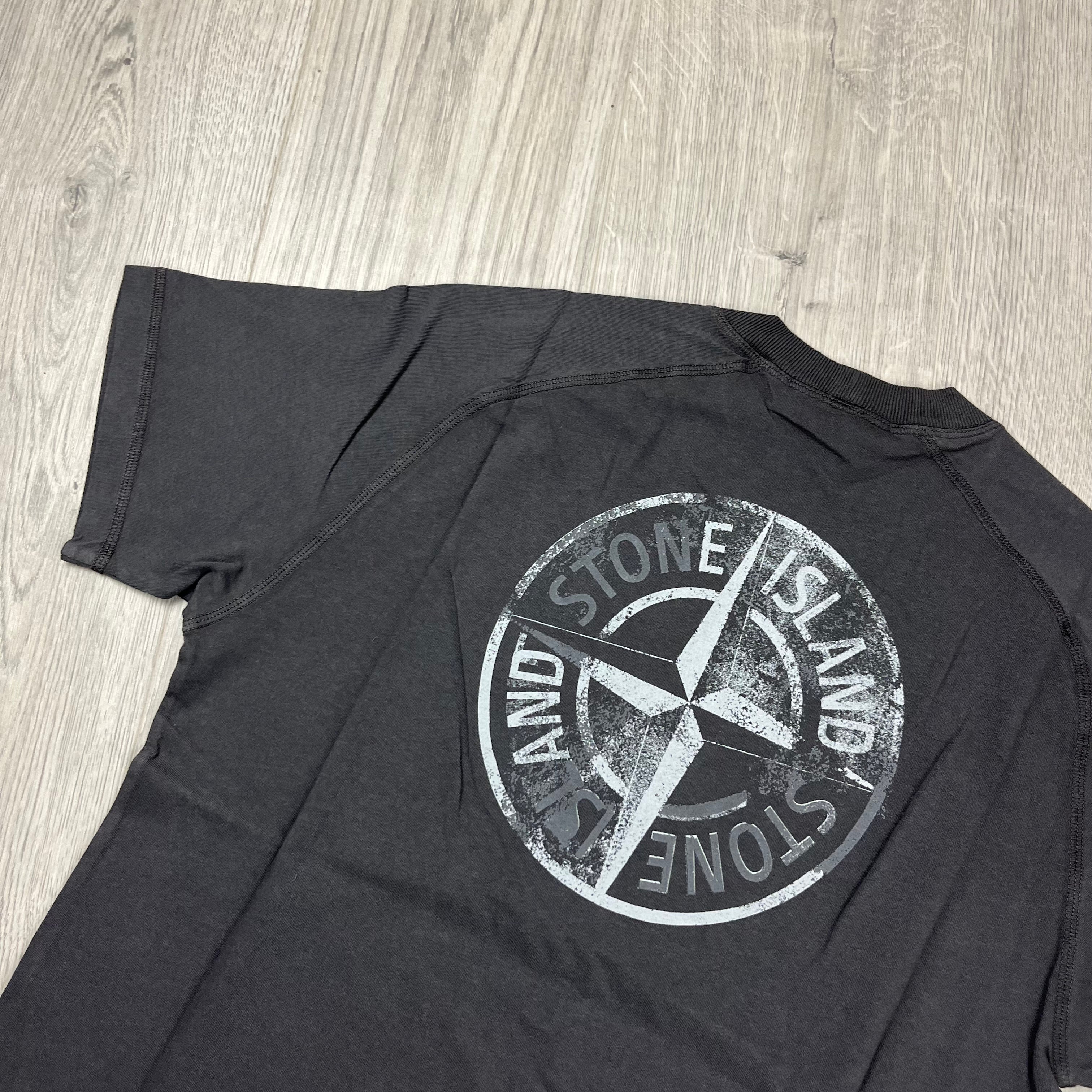 Stone Island 'Institutional One' T-Shirt in Charcoal. On sale at Open Attire.