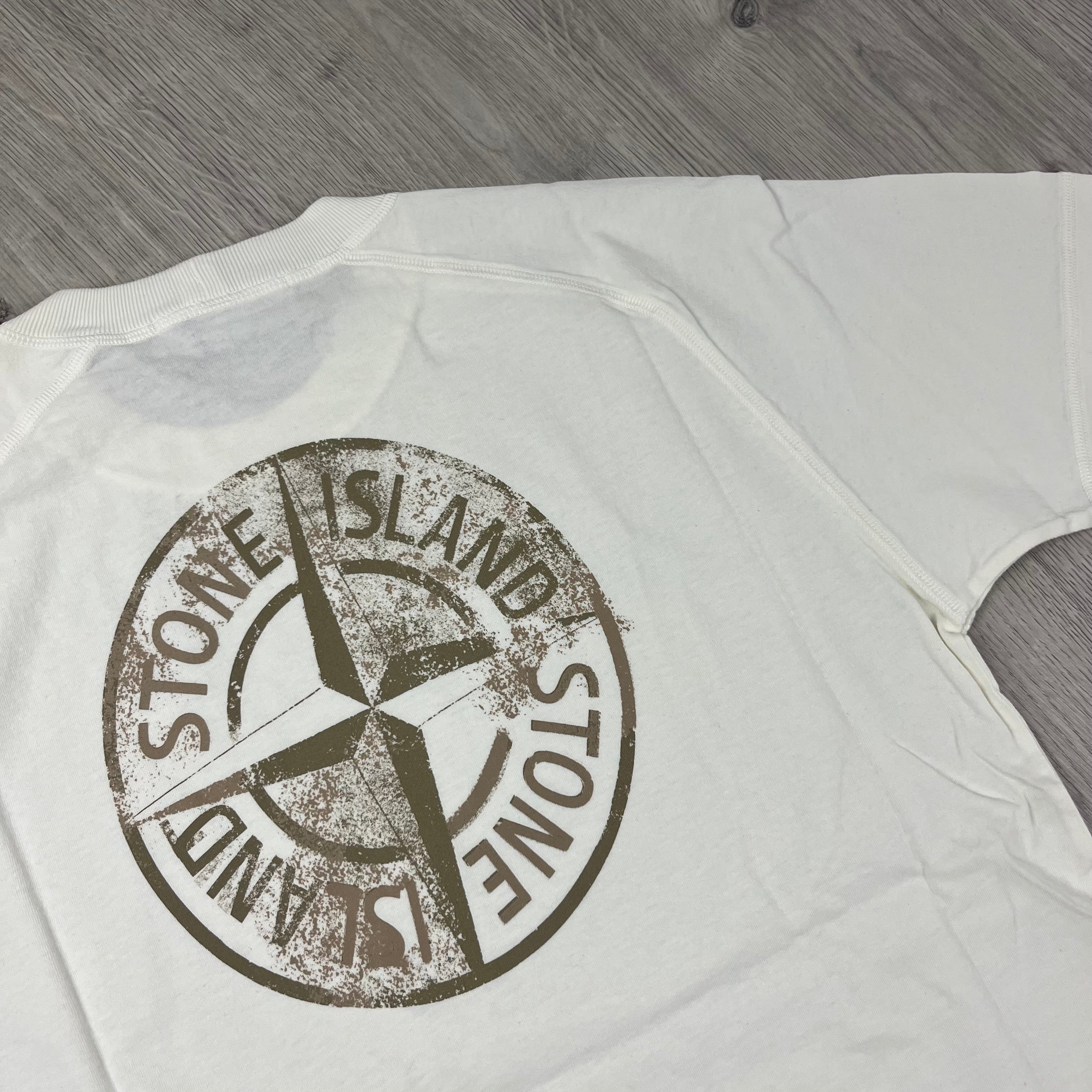 Stone Island 'Institutional One' T-Shirt in Ivory. On sale at Open Attire.