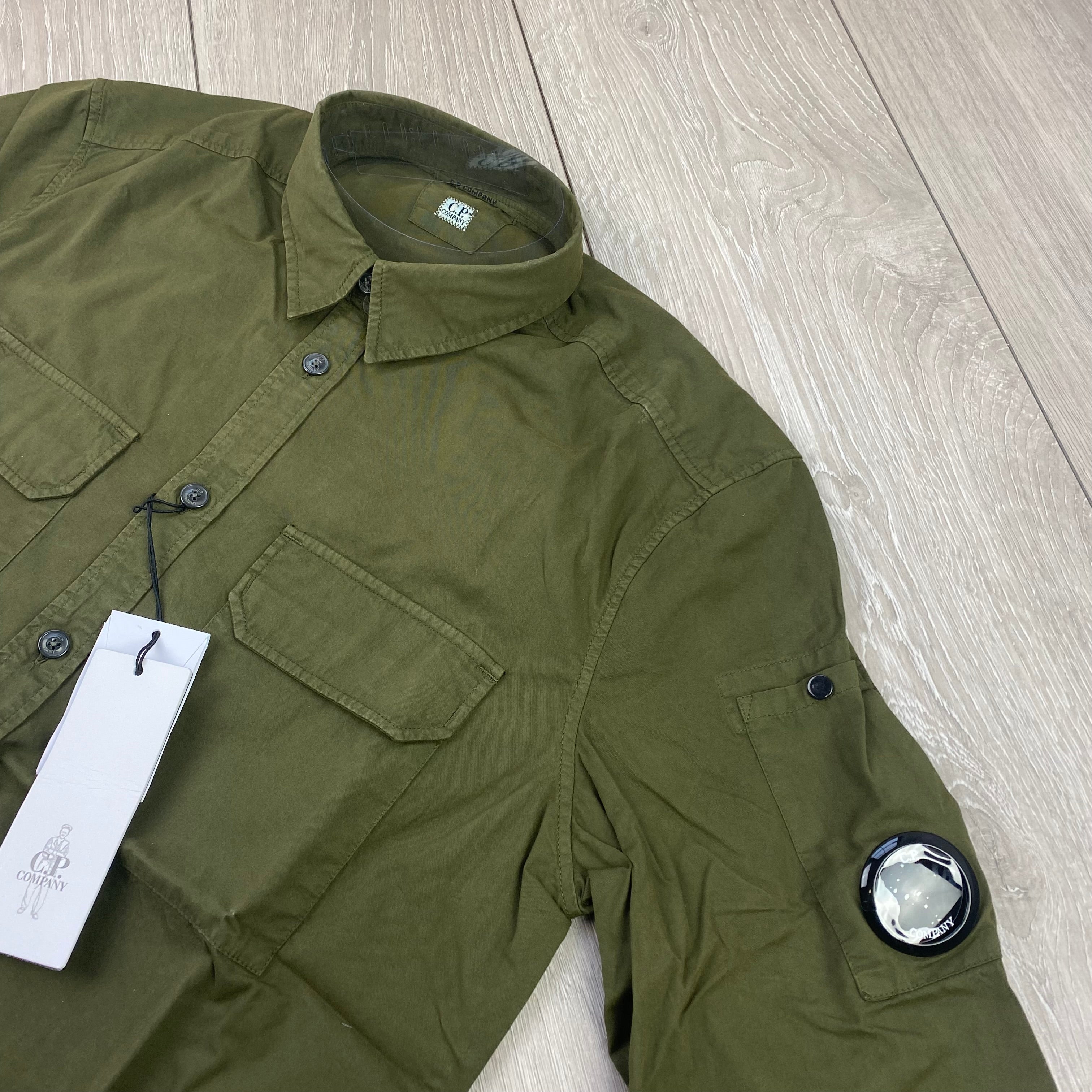 CP Company Button Overshirt - Ivy Green