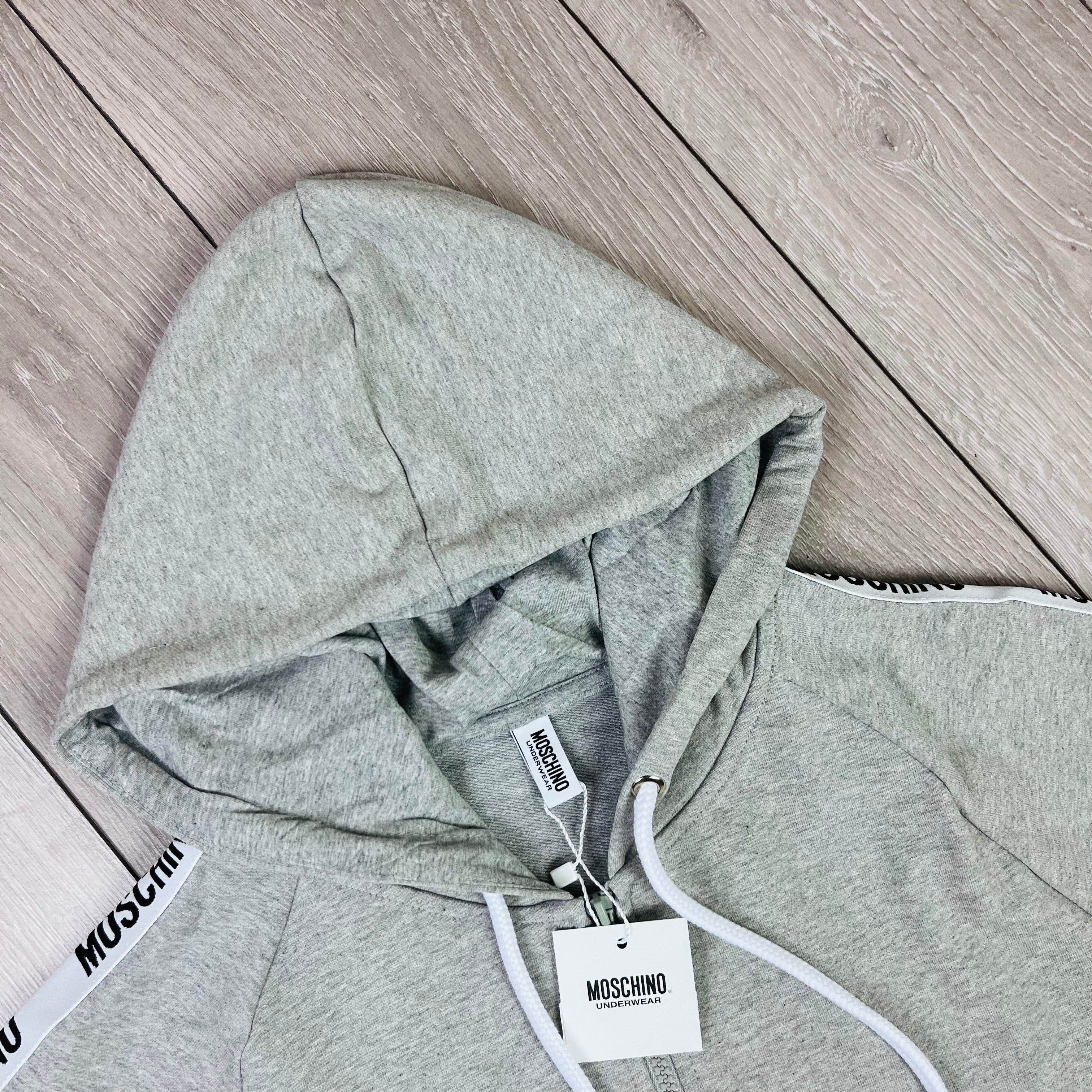 Moschino Tape Zip Hoodie - Grey