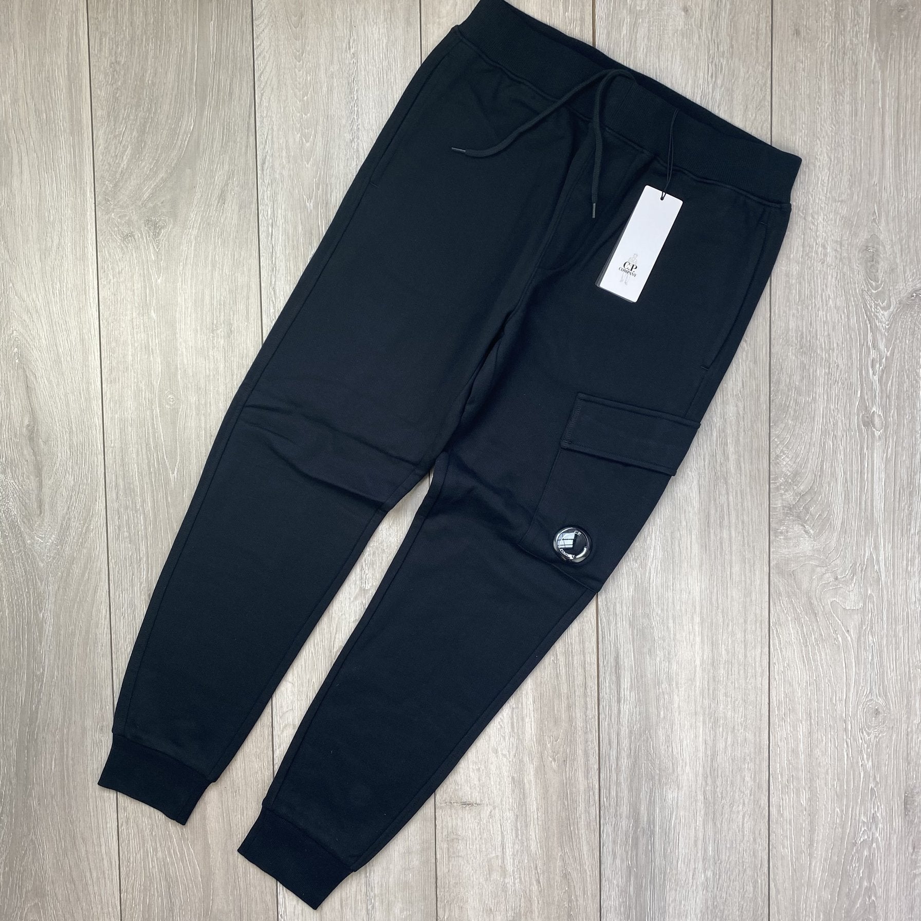 CP Company Raised Fleece Sweatpants - Black