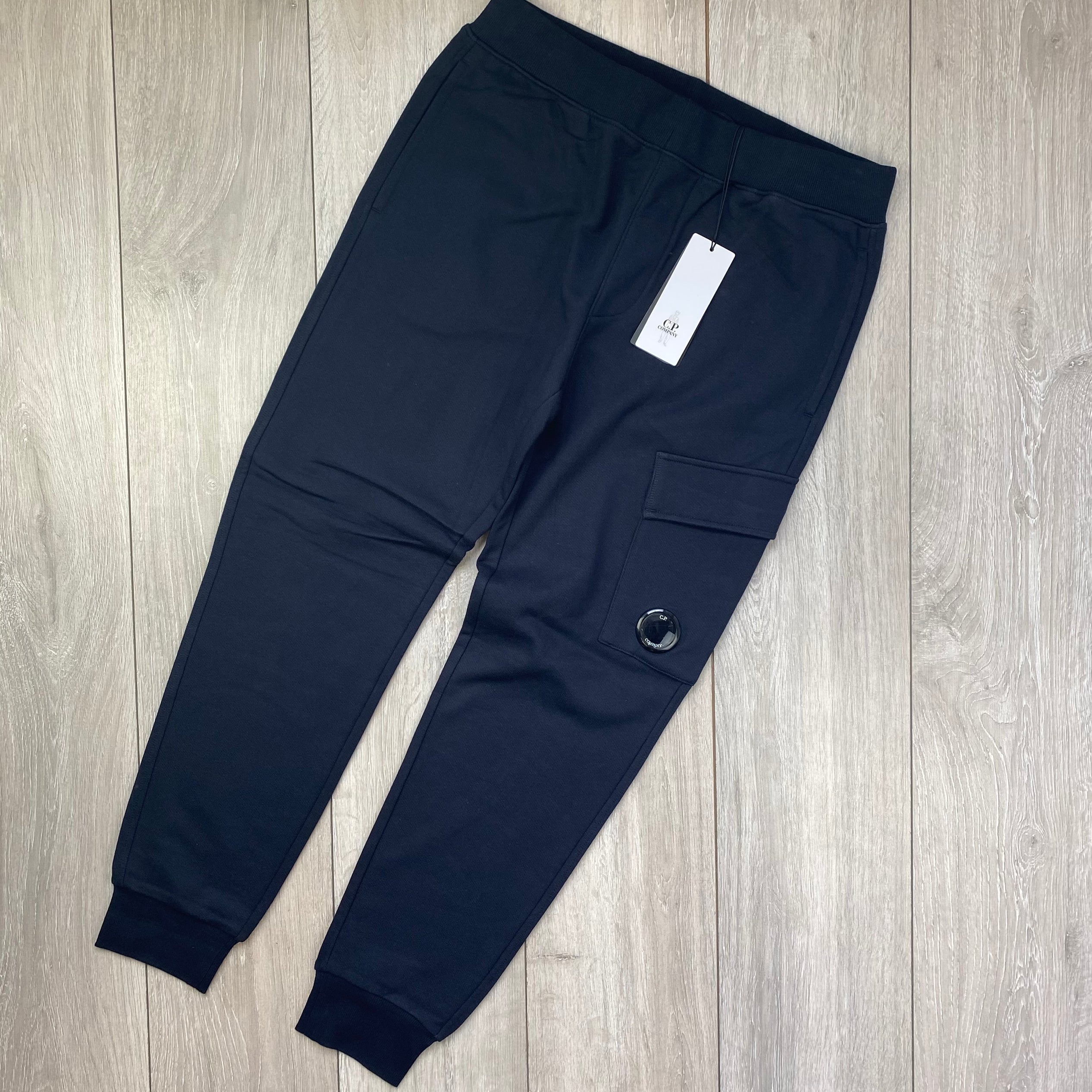 CP Company Raised Fleece Sweatpants - Navy