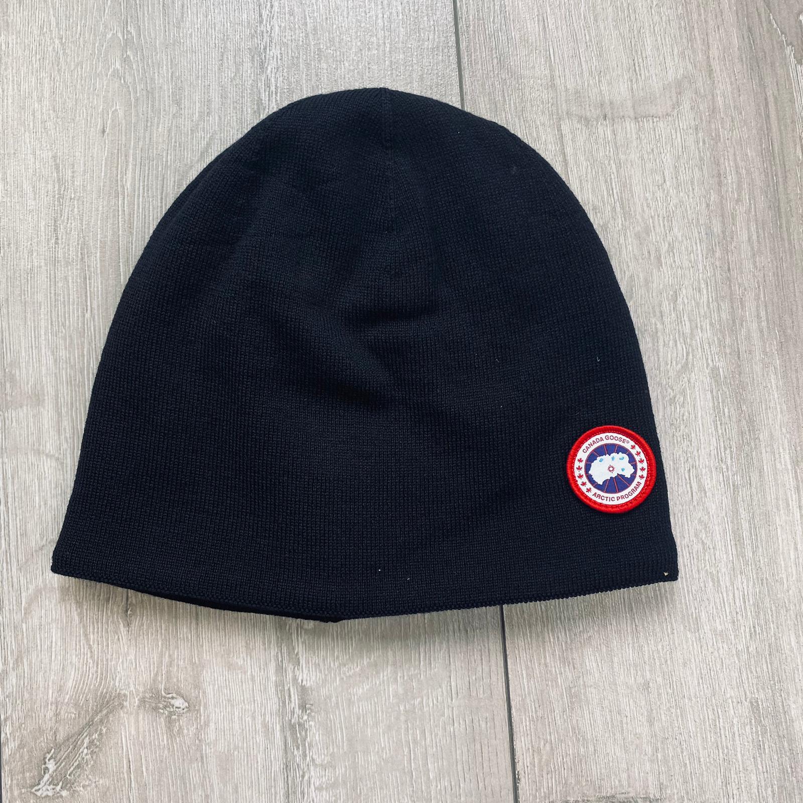 Canada Goose Standard Beanie in Black. On sale at Open Attire.