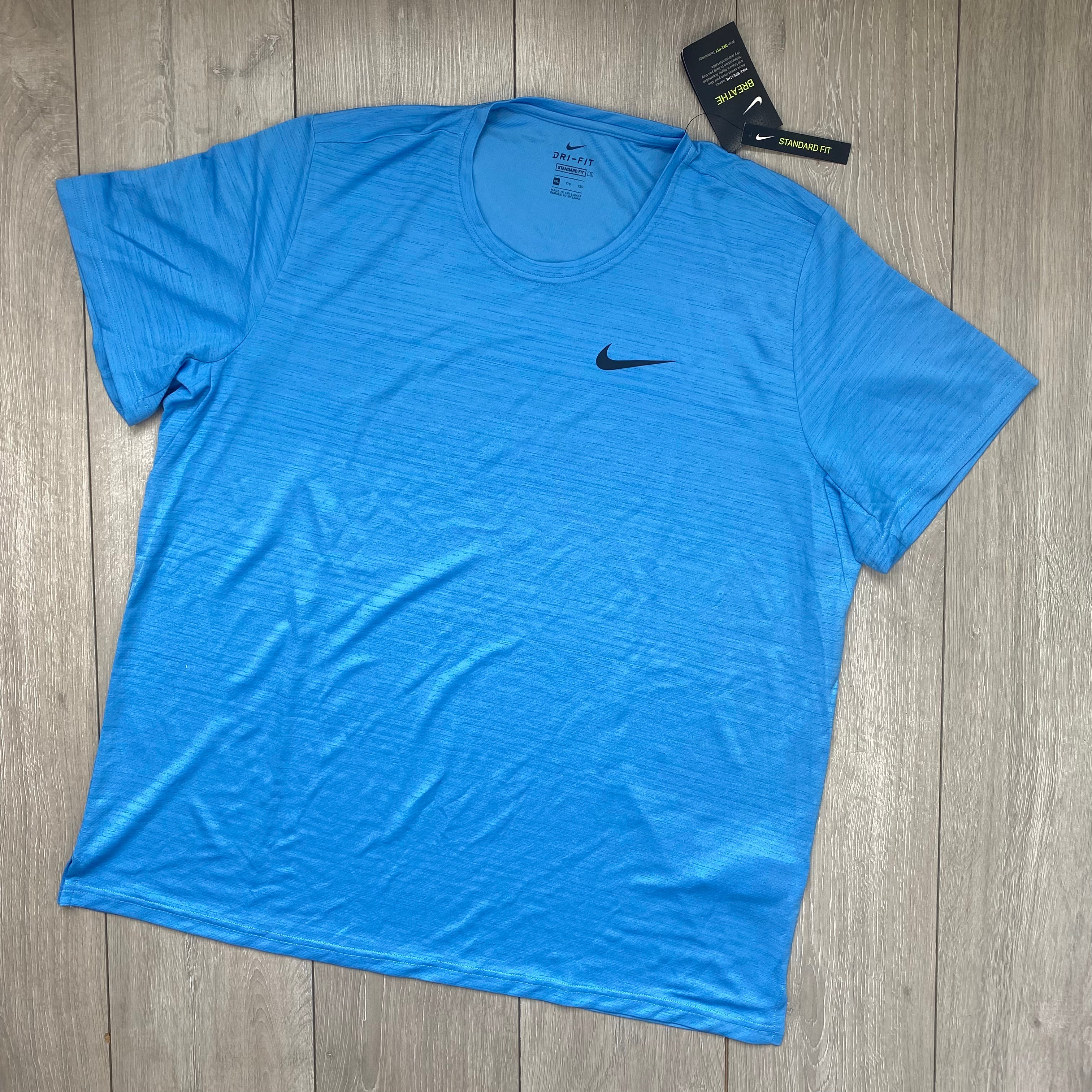 Nike Heather Miler T-Shirt - Blue