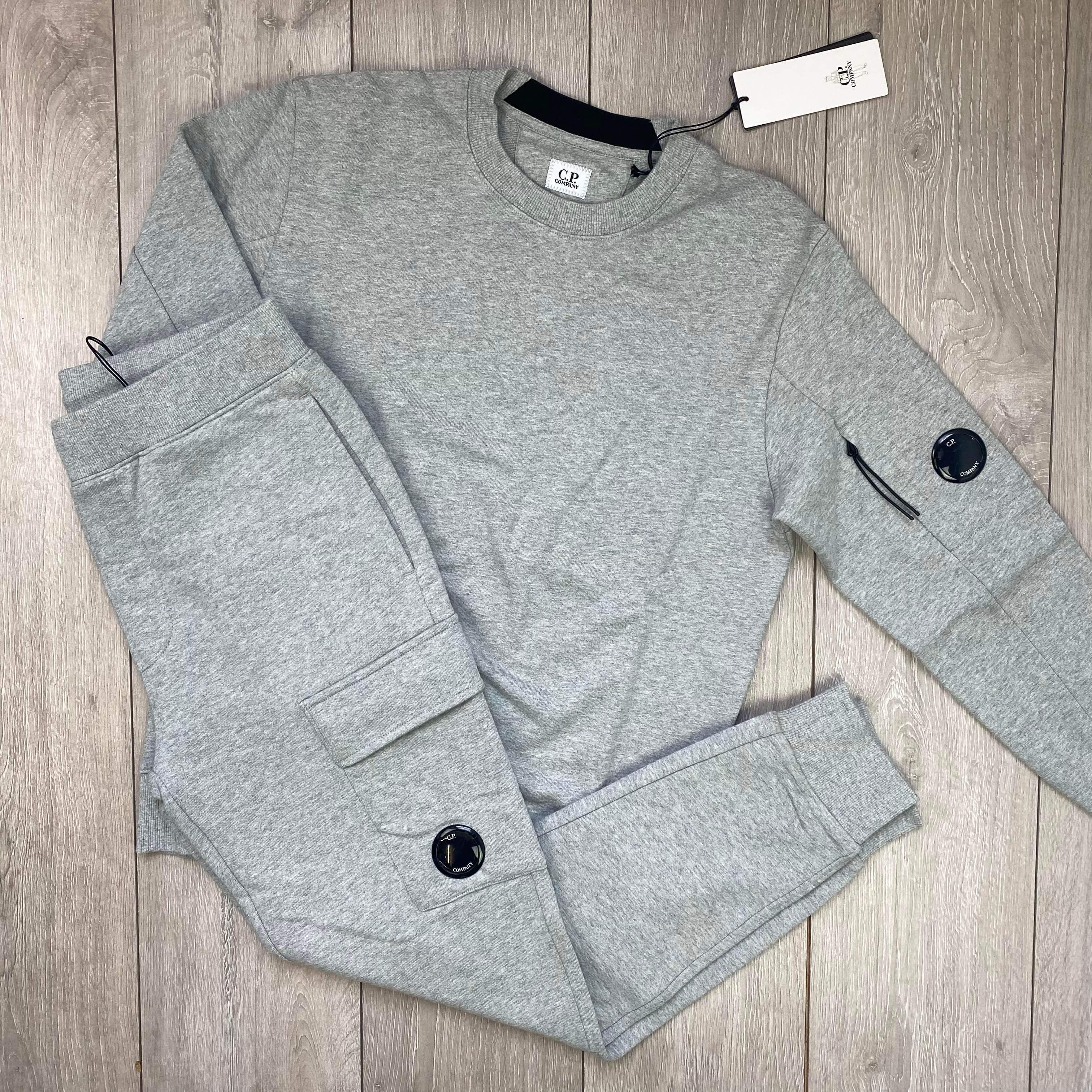 CP Company Raised Fleece Tracksuit - Grey