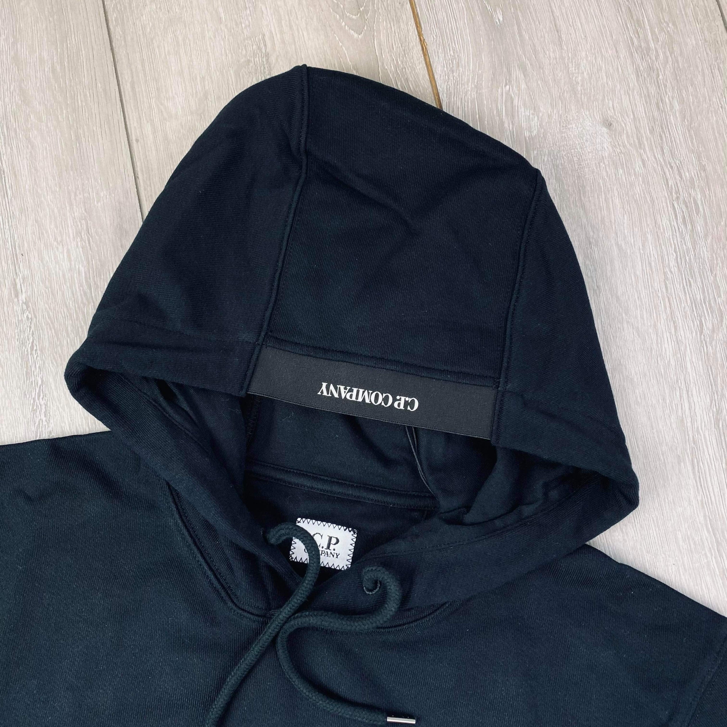 CP Company Raised Fleece Hoodie - Black