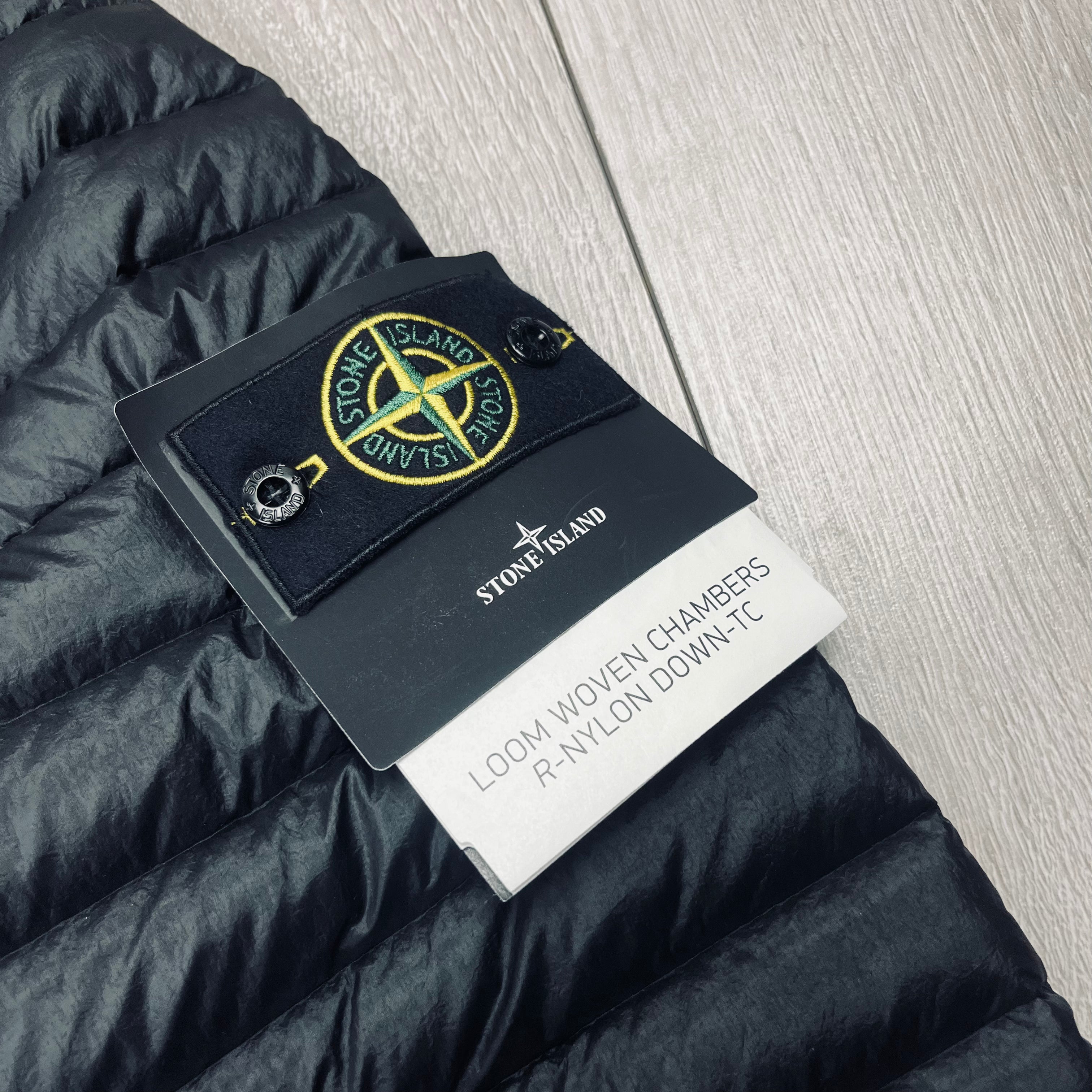 Stone Island Woven Down Jacket - Black