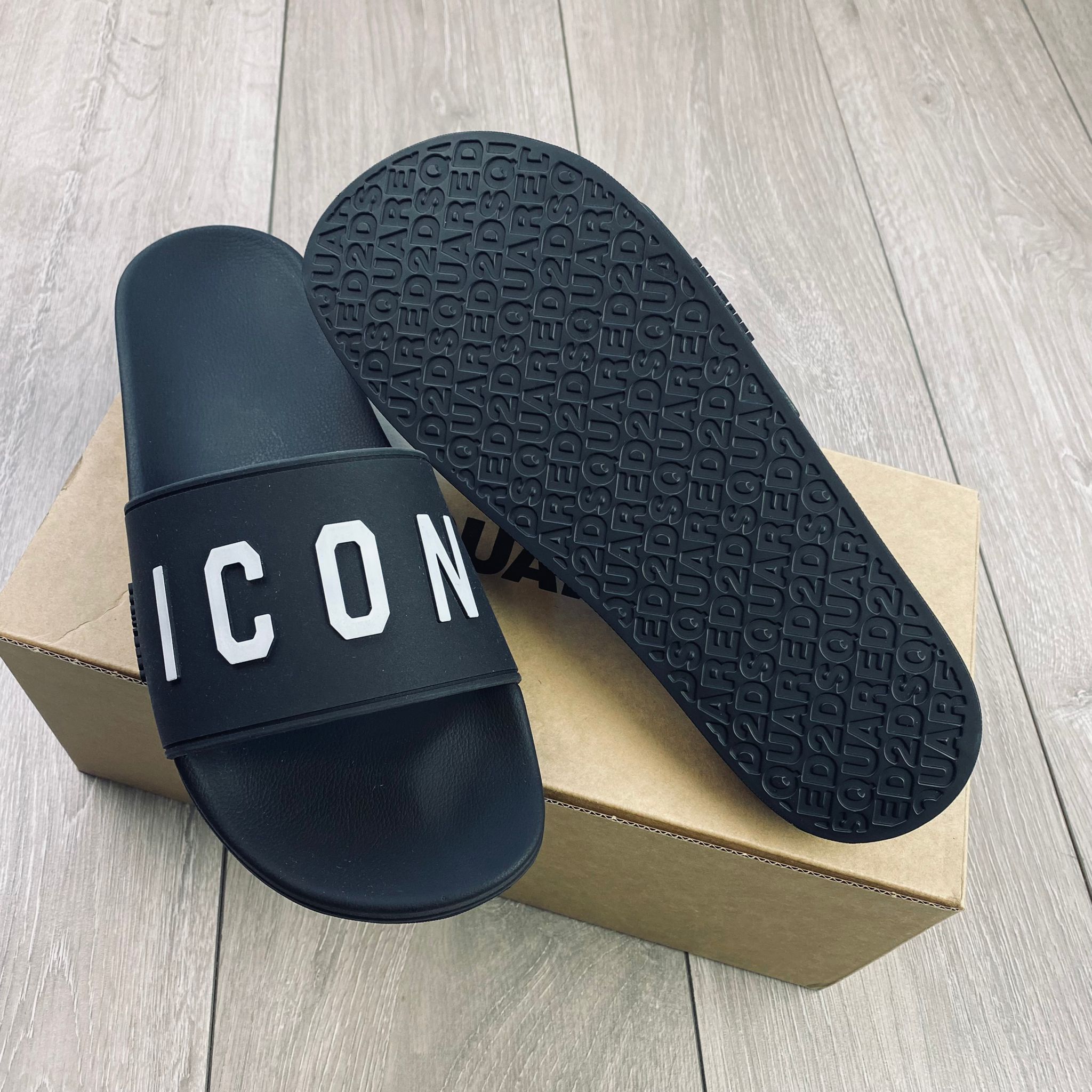 DSQUARED2 ICON Slides - Black