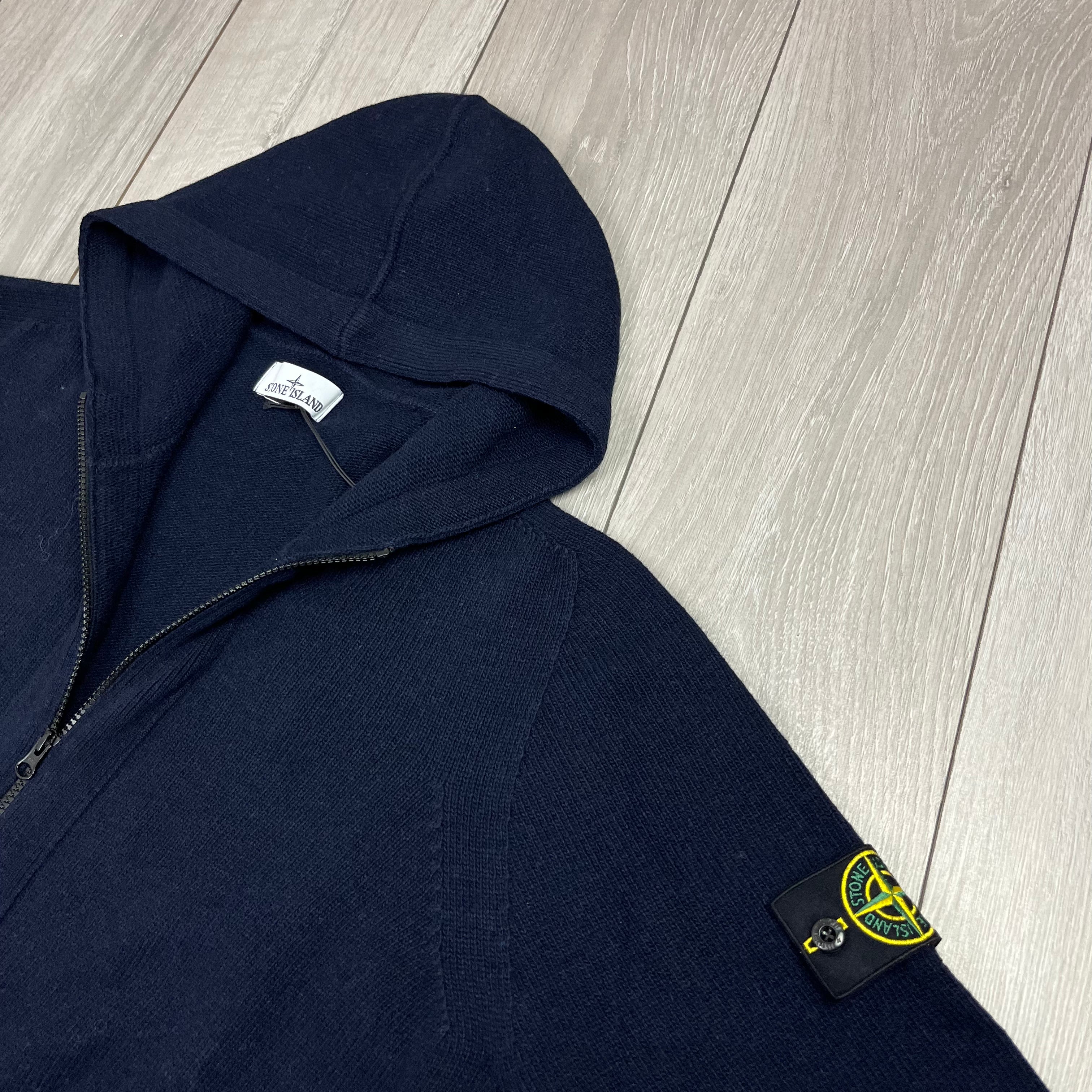 Stone Island Knit Hoodie - Navy